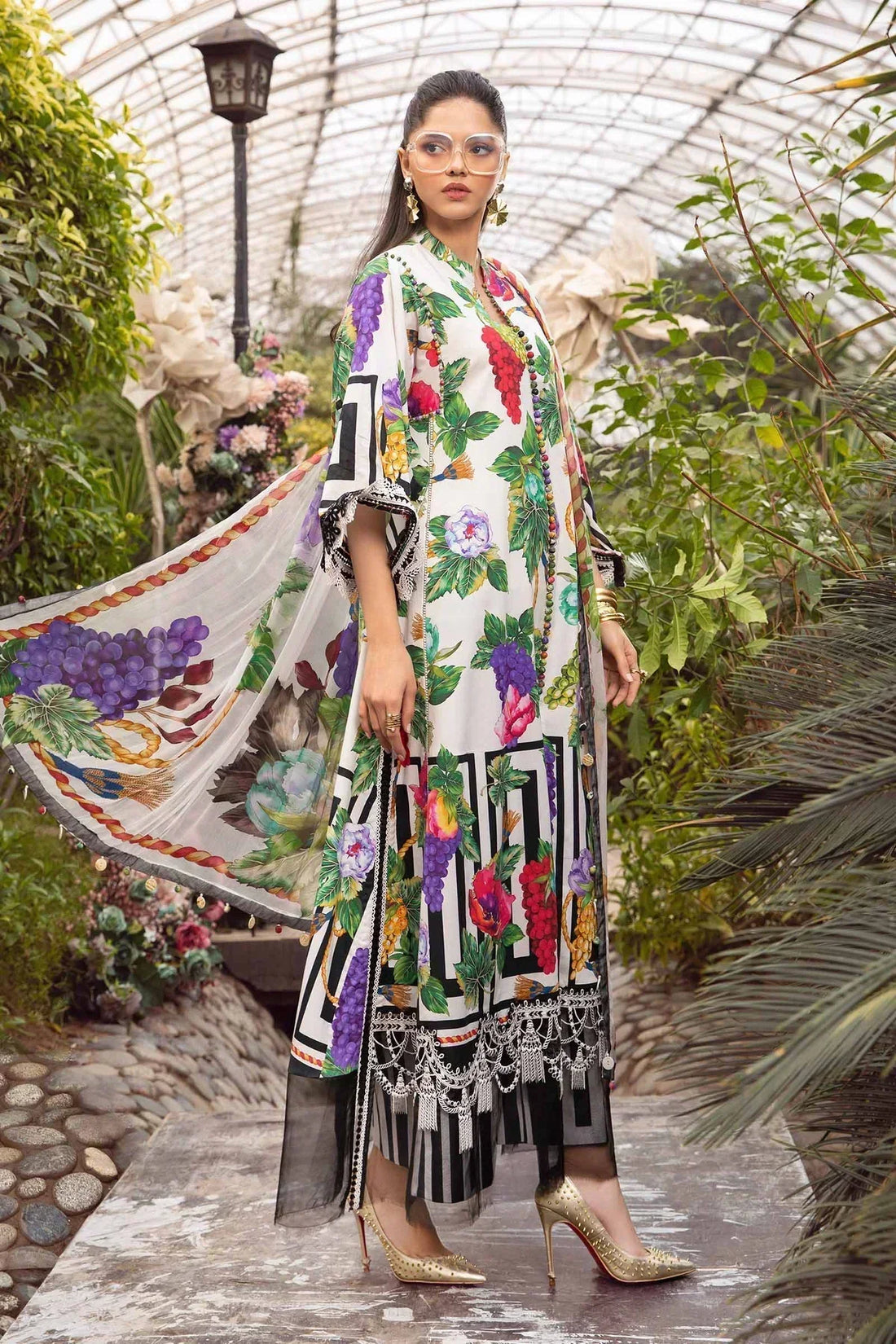 Maria B | M Prints Spring 24 | MPT-2108-A by Maria B - Designer Dress  - Type : Ladies Clothes - Available at Libayah - 100% Original 