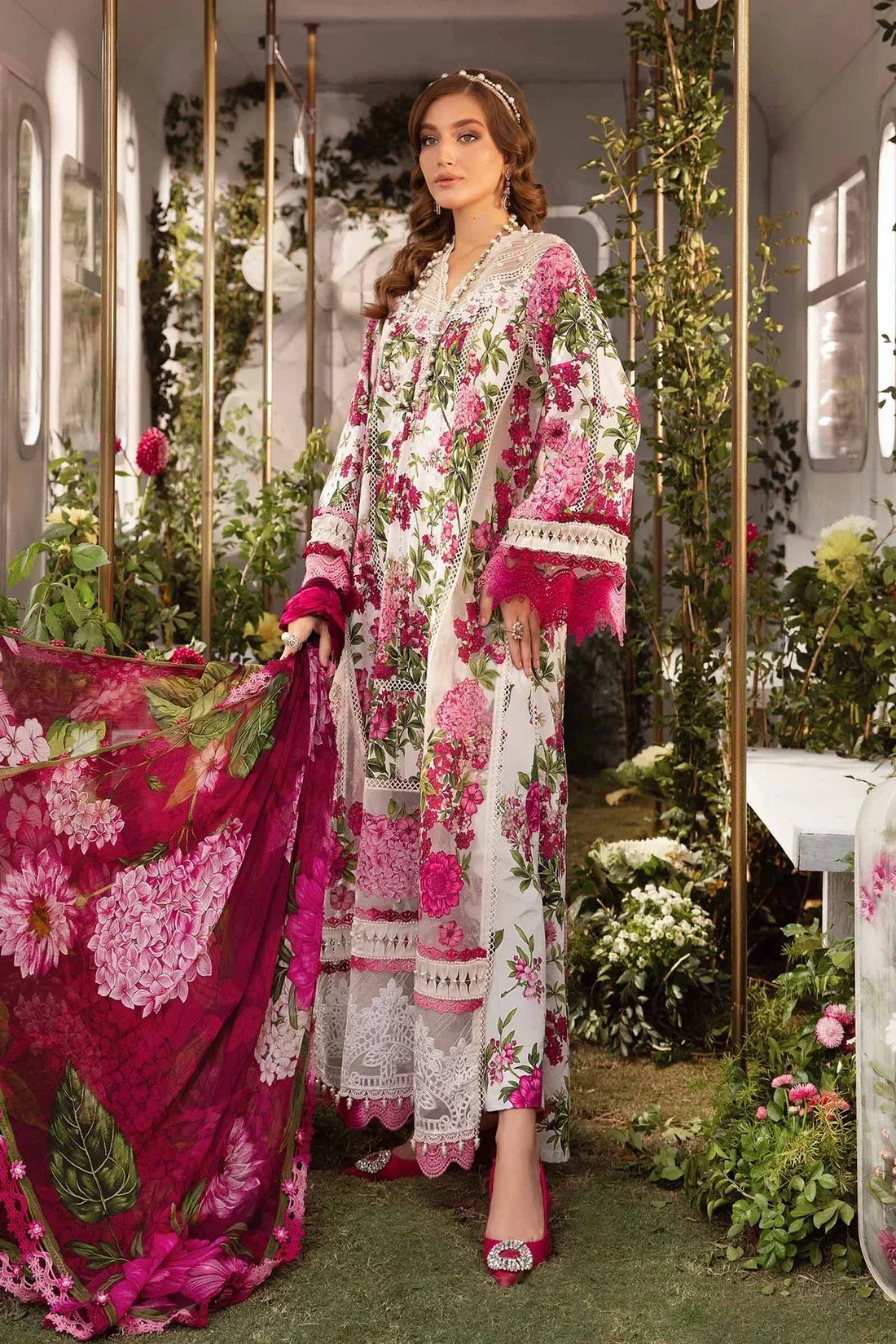 Maria B | M Prints Spring 24 | MPT-2102-A by Maria B - Designer Dress  - Type : Ladies Clothes - Available at Libayah - 100% Original 