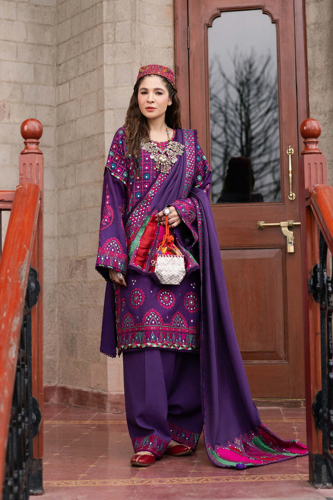 Maryam Hussain | Silk Edit |  Plum by Maryam Hussain - Designer Dress - Type: Ladies Clothes - Available at Libayah - 100% Original