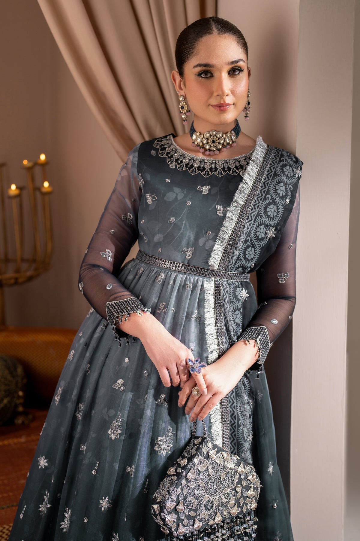 Alizeh | Jhalak Formals | AF-JHLK-08-MASTANI by Alizeh - Designer Dress - Type: Ladies Clothes - Available at Libayah - 100% Original