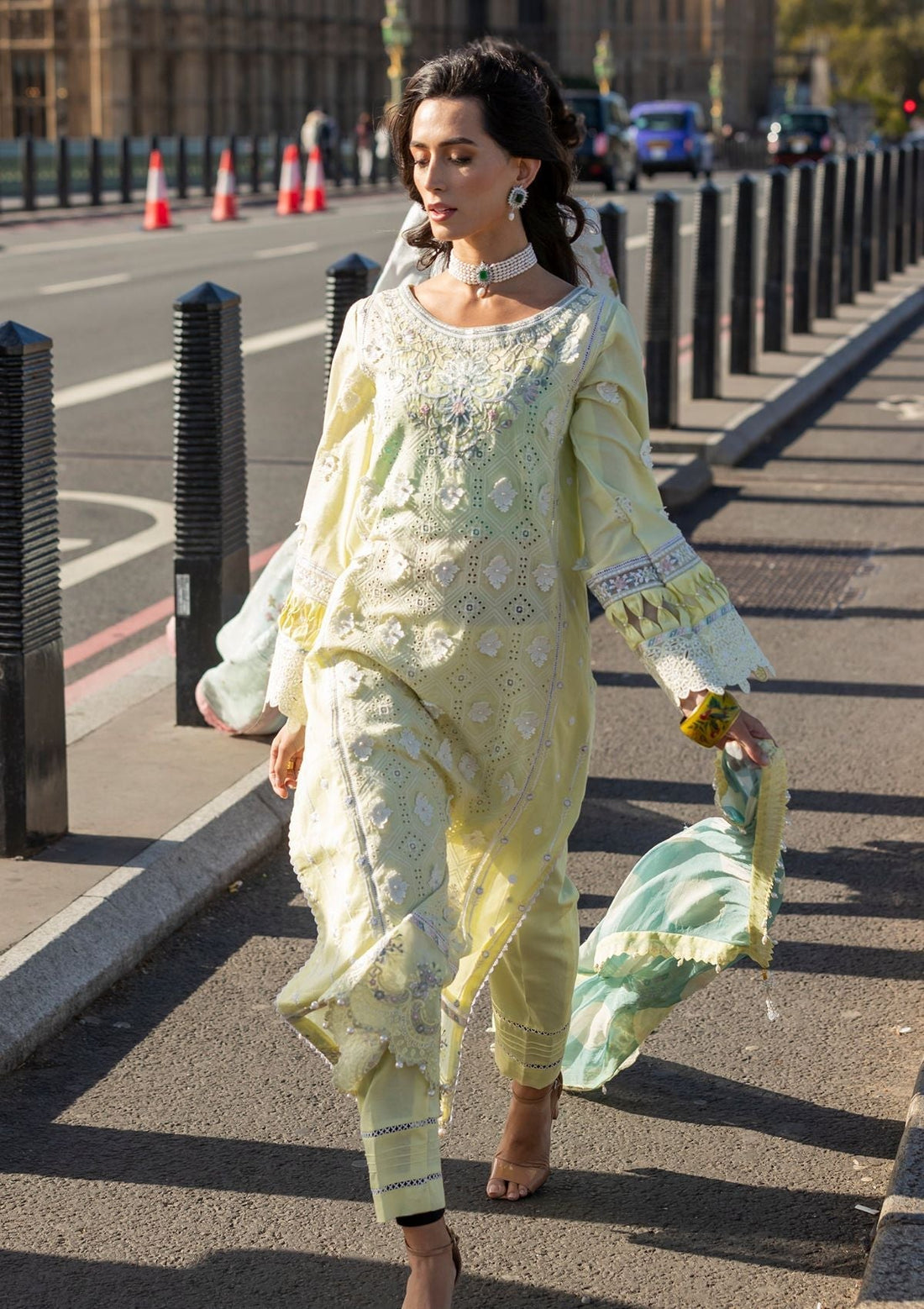 Meem | Luxury Eid Lawn 24 | MD-08 YELLOW by Meem - Designer Dress - Type: Ladies Clothes - Available at Libayah - 100% Original