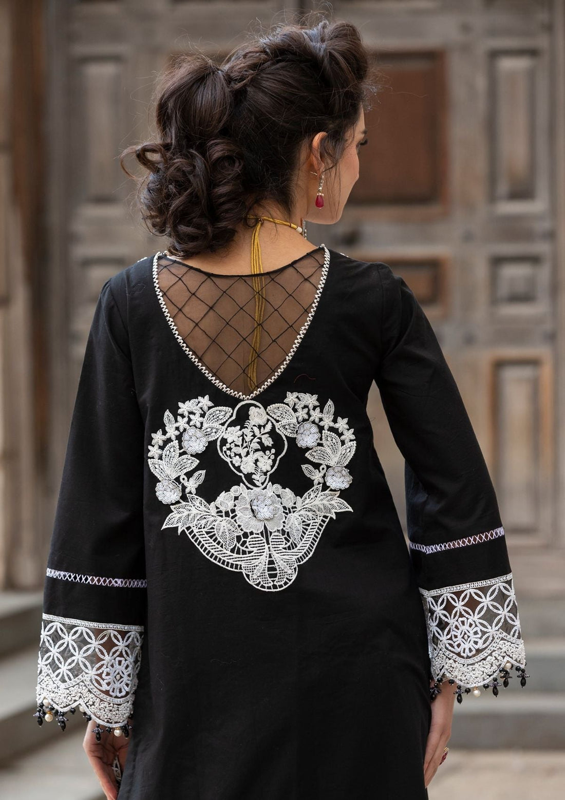 Meem | Luxury Eid Lawn 24 | MD-01 BLACK by Meem - Designer Dress - Type: Ladies Clothes - Available at Libayah - 100% Original