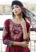 Meem | Luxury Eid Lawn 24 | MD-11 MAROON by Meem - Designer Dress - Type: Ladies Clothes - Available at Libayah - 100% Original