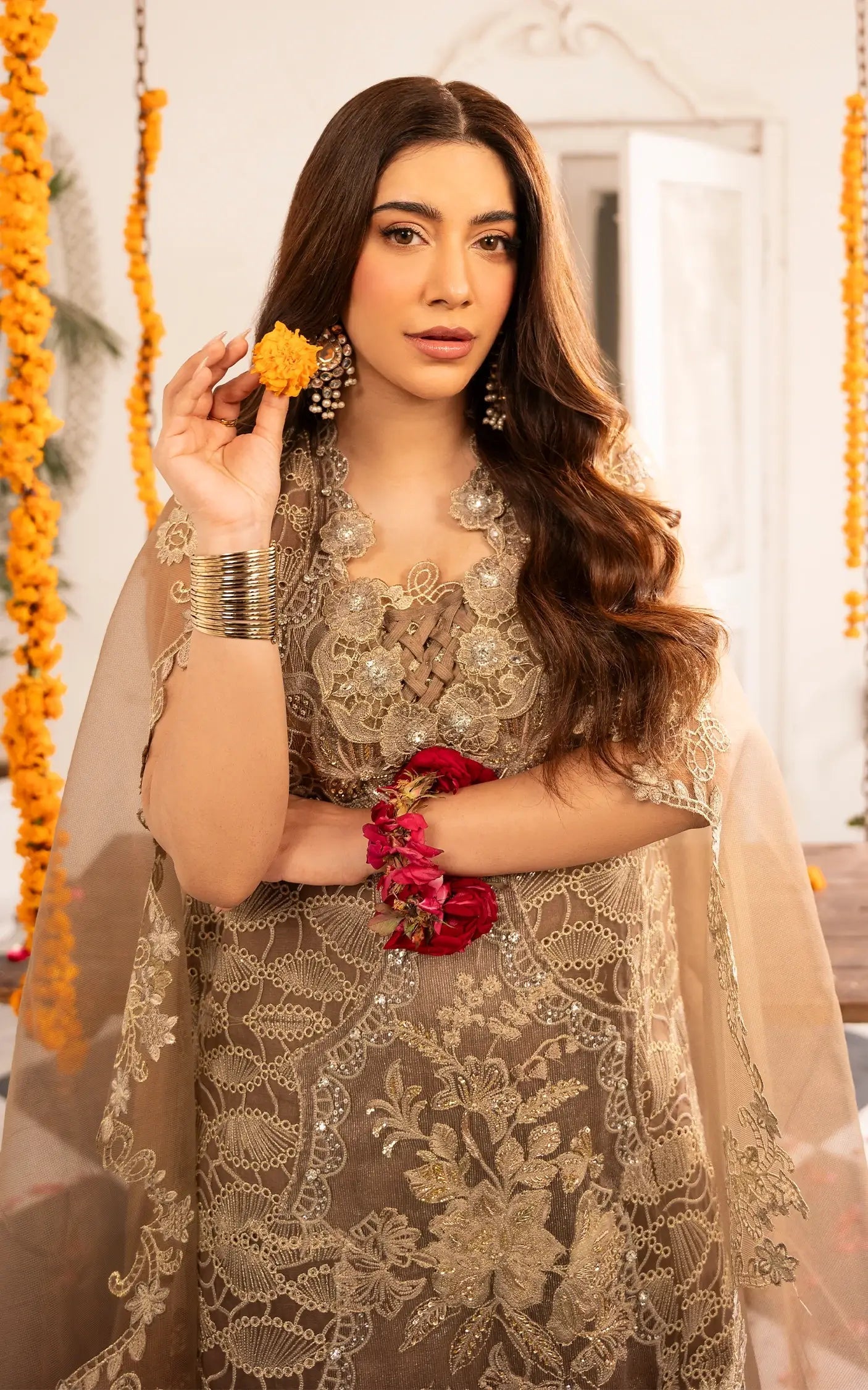 Asifa and Nabeel | Sunehri Eid 25 | Mehrunisa-(SEF25-07) by Asifa and Nabeel - Designer Dress - Type: Ladies Clothes - Available at Libayah - 100% Original