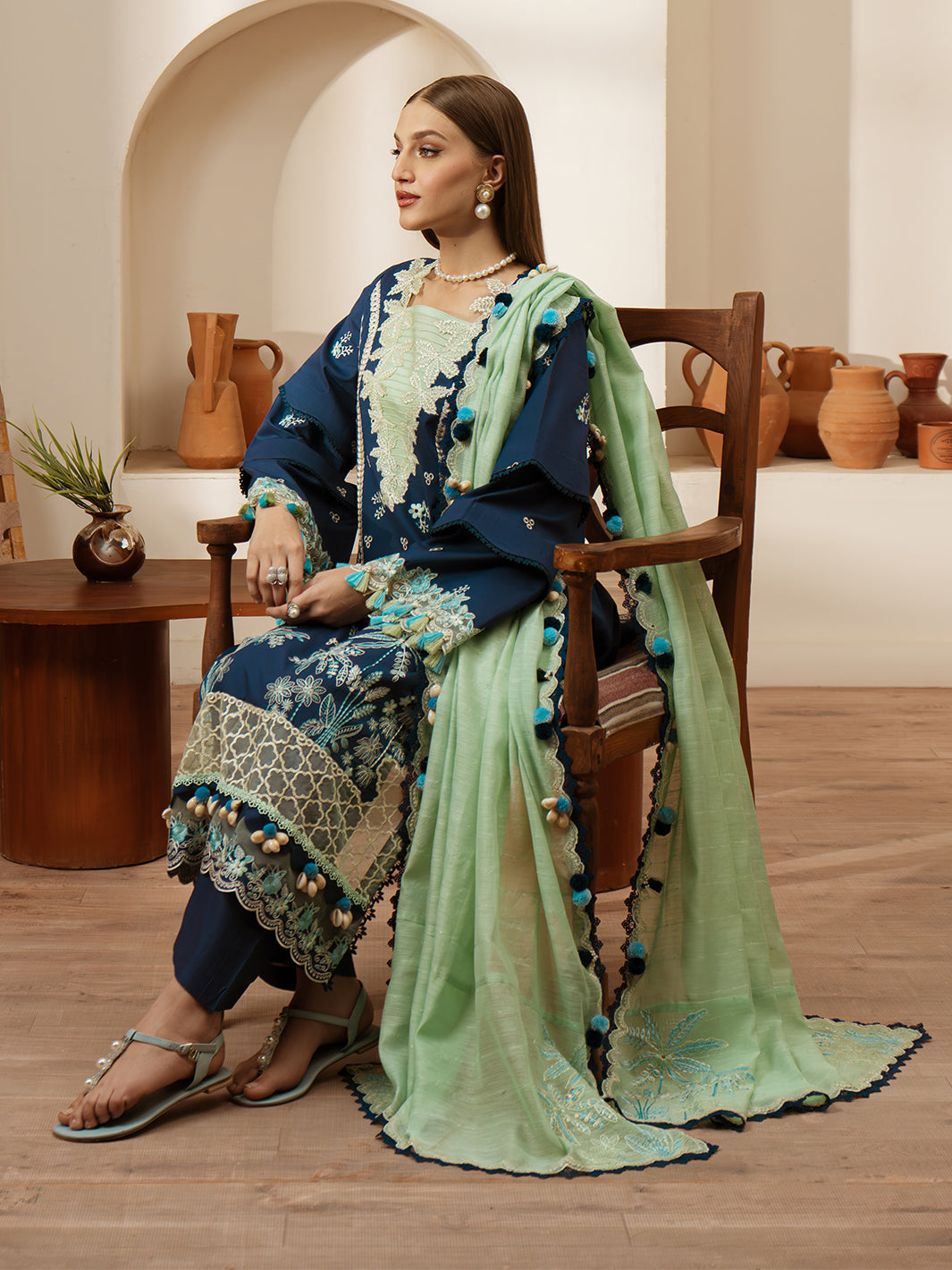 Mahnur | Florence Luxury Lawn 25 | MIRAAL by Mahnur - Designer Dress - Type: Ladies Clothes - Available at Libayah - 100% Original