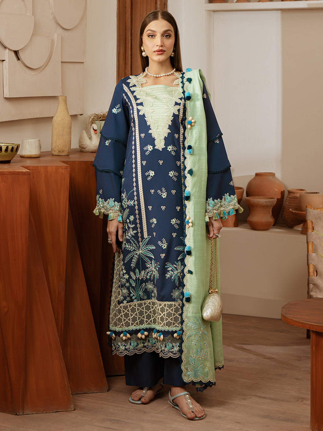 Mahnur | Florence Luxury Lawn 25 | MIRAAL by Mahnur - Designer Dress - Type: Ladies Clothes - Available at Libayah - 100% Original