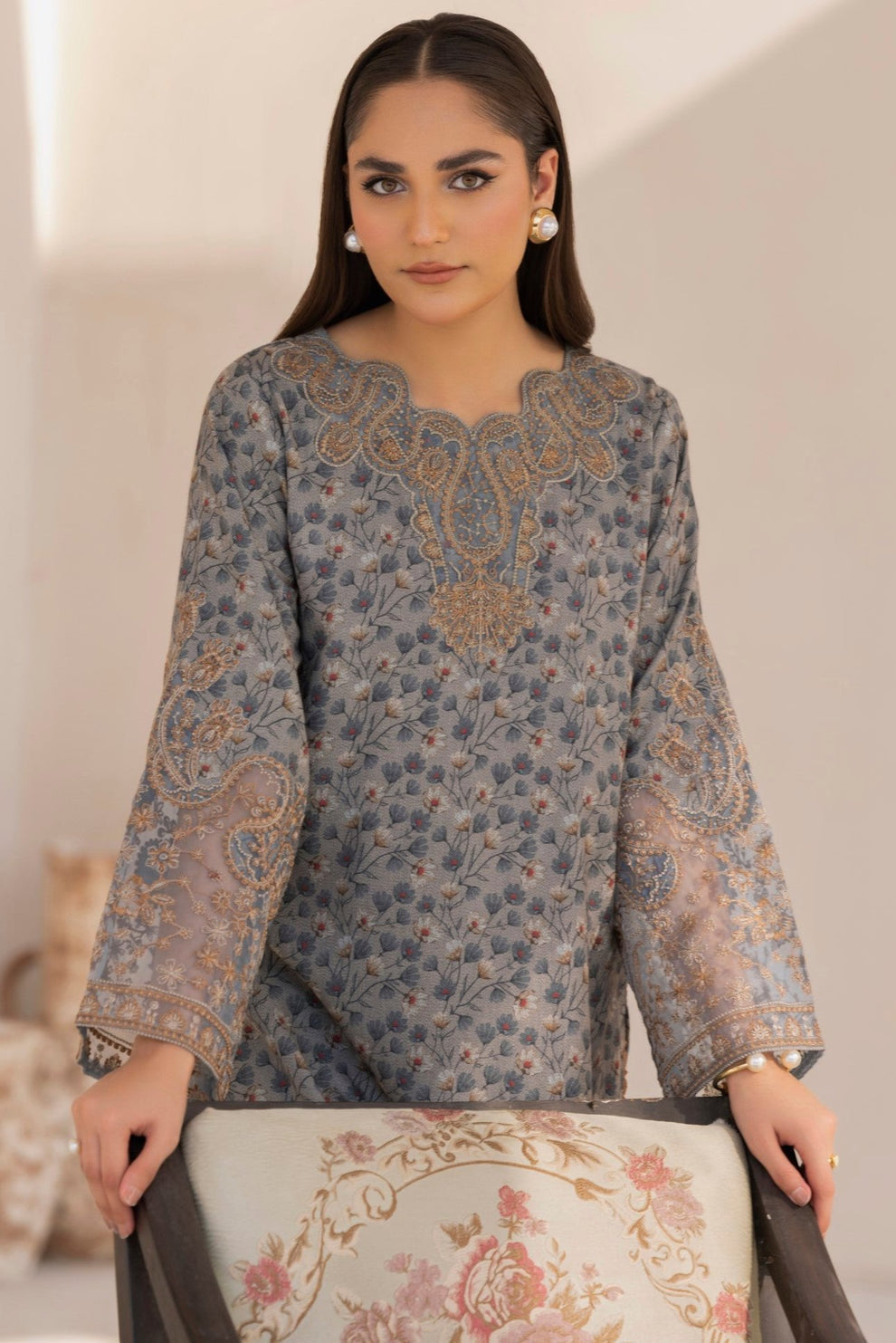 Mohagni | Winter Collection |   DZP-11 2PC by Mohagni - Designer Dress - Type: Ladies Clothes - Available at Libayah - 100% Original
