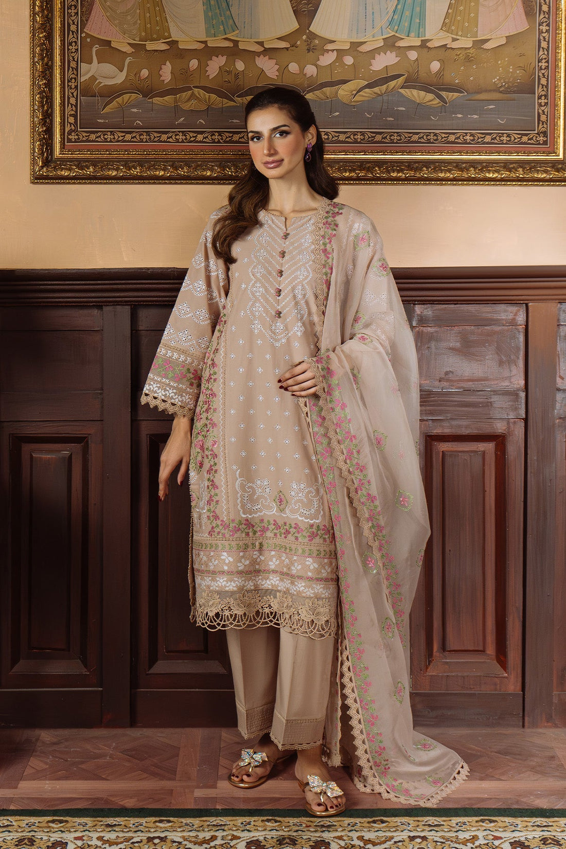 Sahar | Festive Edit Ready to Wear | Bronzed Beige - RTW by Sahar - Designer Dress - Type: Ladies Clothes - Available at Libayah - 100% Original