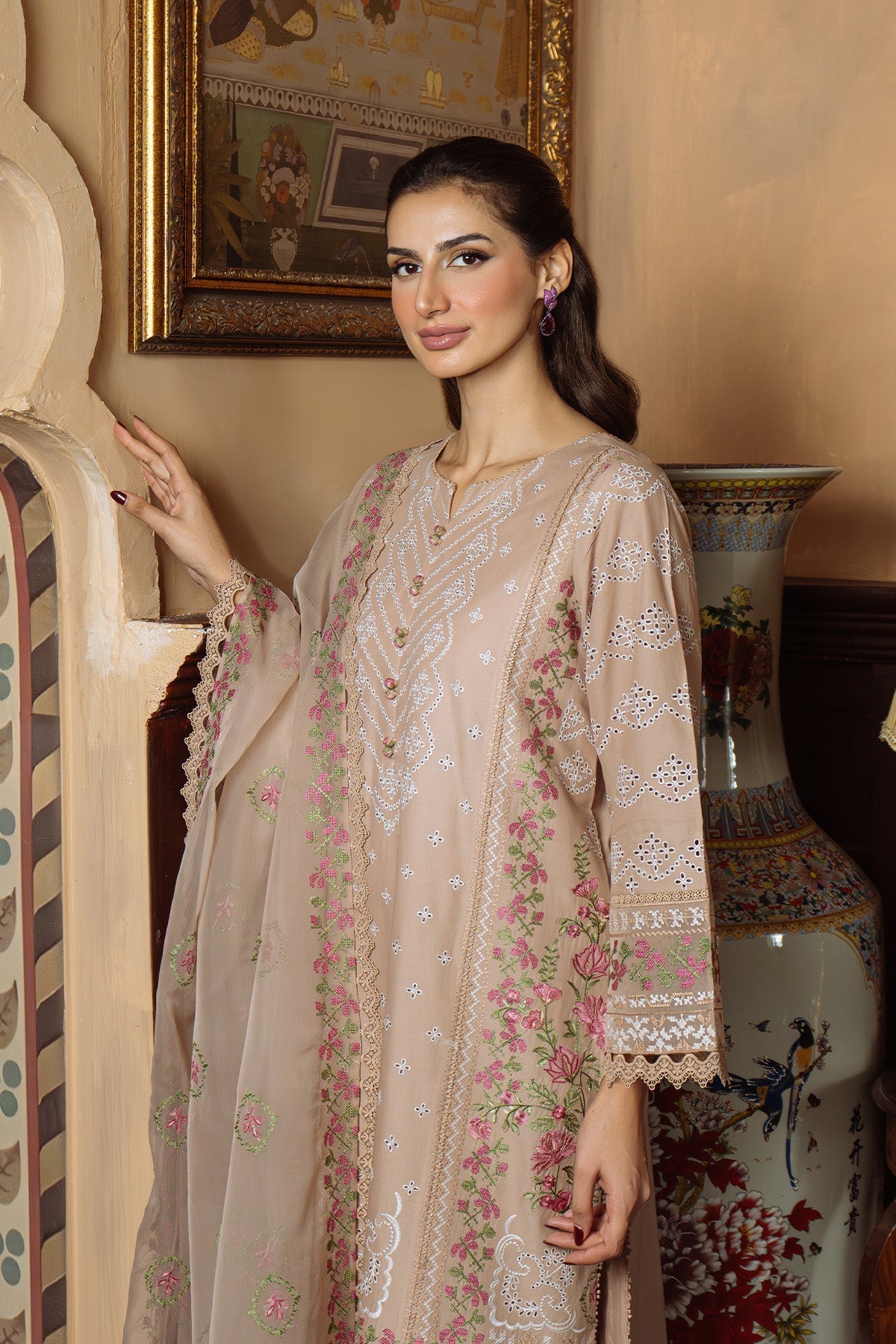 Sahar | Festive Edit Ready to Wear | Bronzed Beige - RTW by Sahar - Designer Dress - Type: Ladies Clothes - Available at Libayah - 100% Original