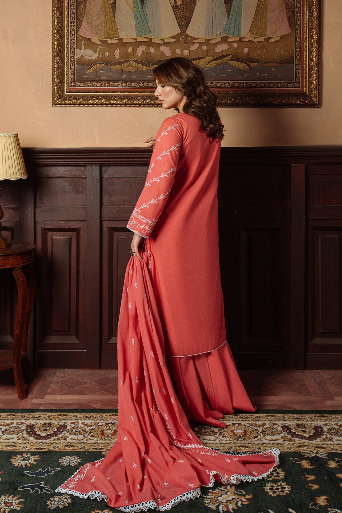 Sahar | Festive Edit Ready to Wear | Gilded Coral - RTW by Sahar - Designer Dress - Type: Ladies Clothes - Available at Libayah - 100% Original