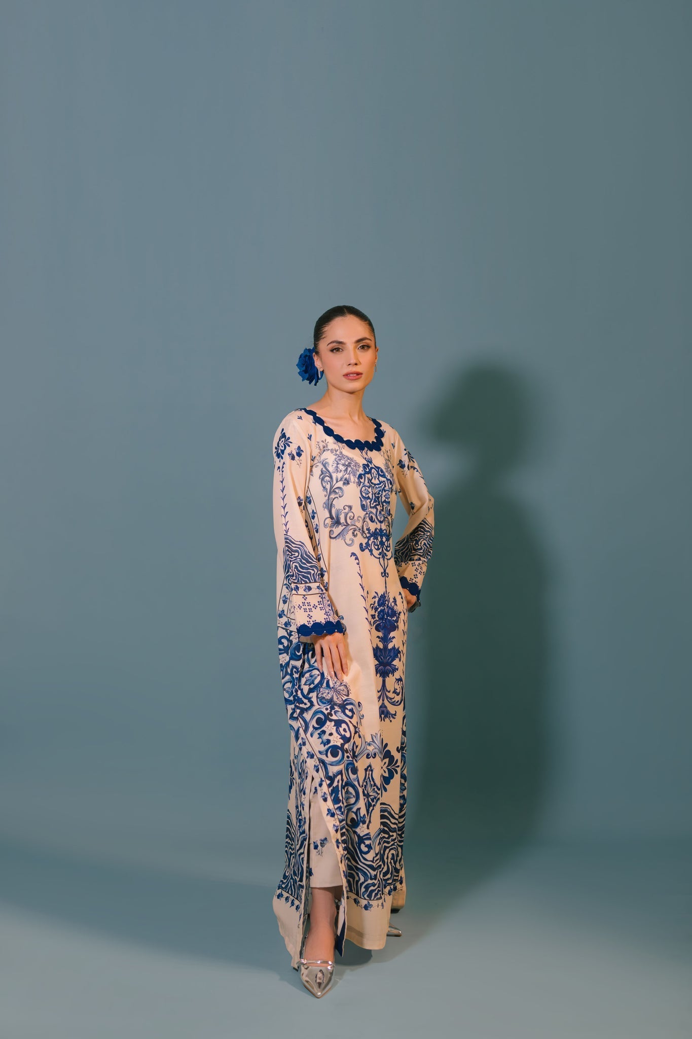 Sammy K | Lawn Pret 25 |Blue Bell by Sammy K - Designer Dress  - Type : Ladies Clothes - Available at Libayah - 100% Original 