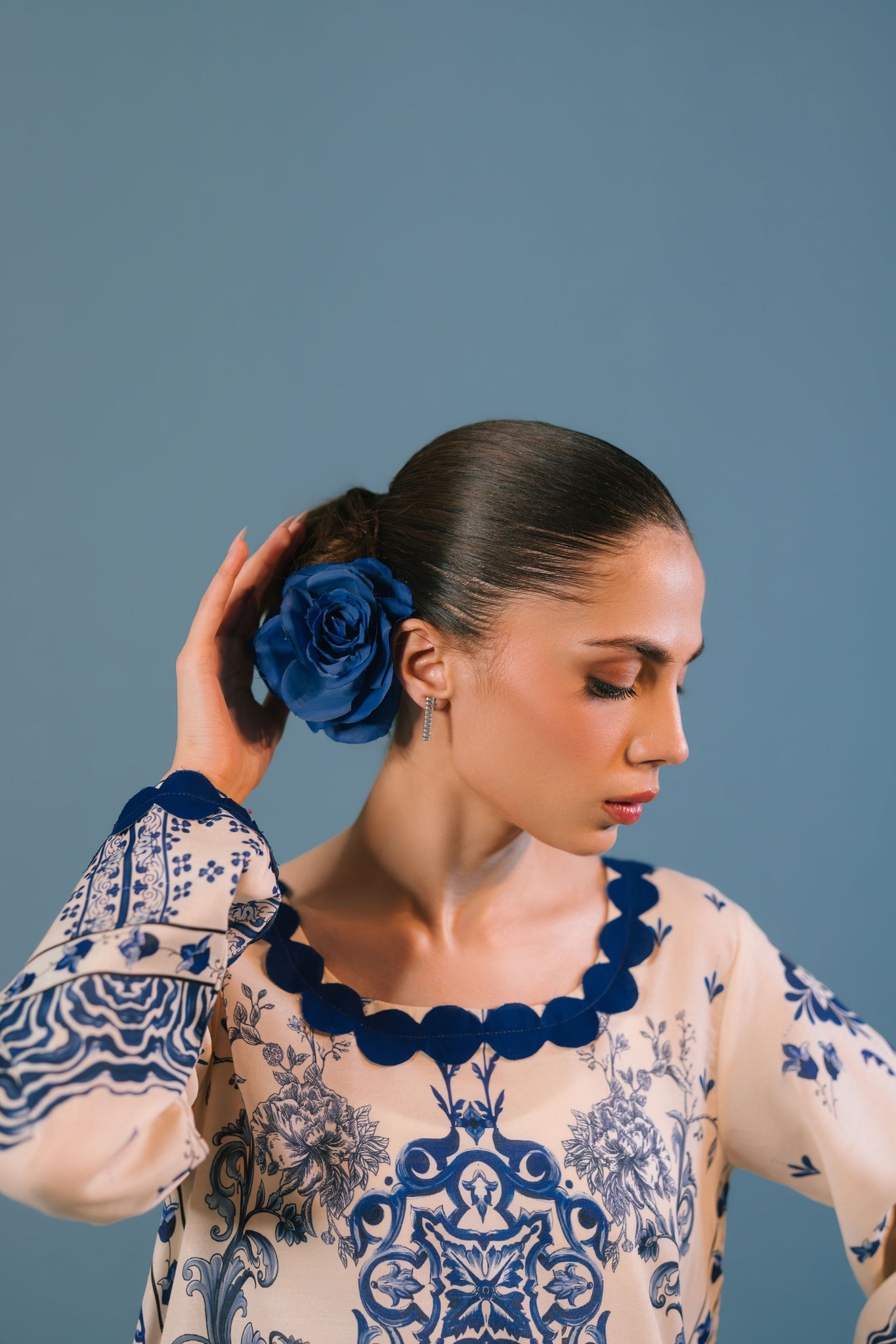 Sammy K | Lawn Pret 25 |Blue Bell by Sammy K - Designer Dress  - Type : Ladies Clothes - Available at Libayah - 100% Original 