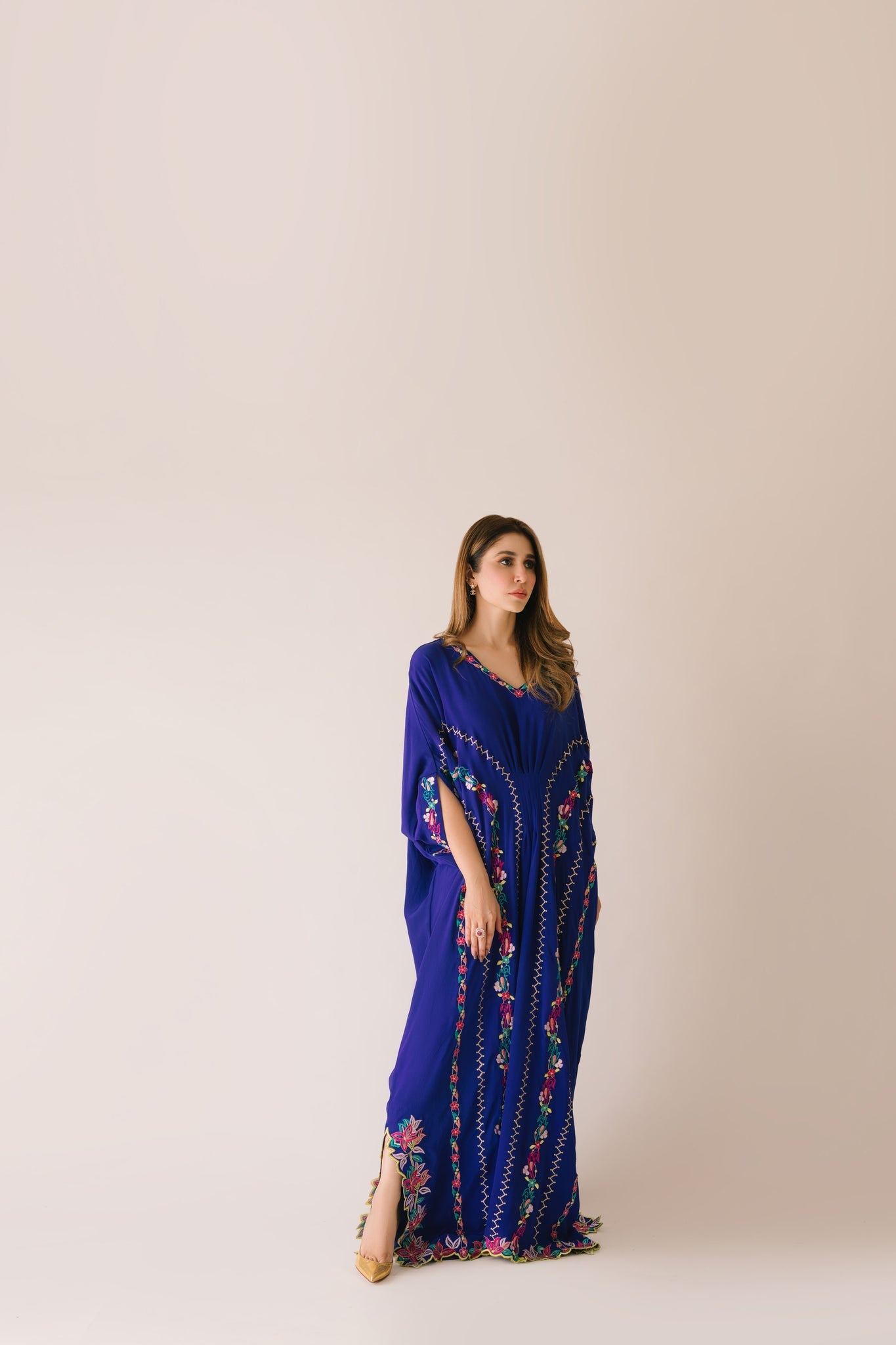 Sammy K | Aadat Festive Edition | Blue Bell Caftan by Sammy K - Designer Dress  - Type : Ladies Clothes - Available at Libayah - 100% Original 