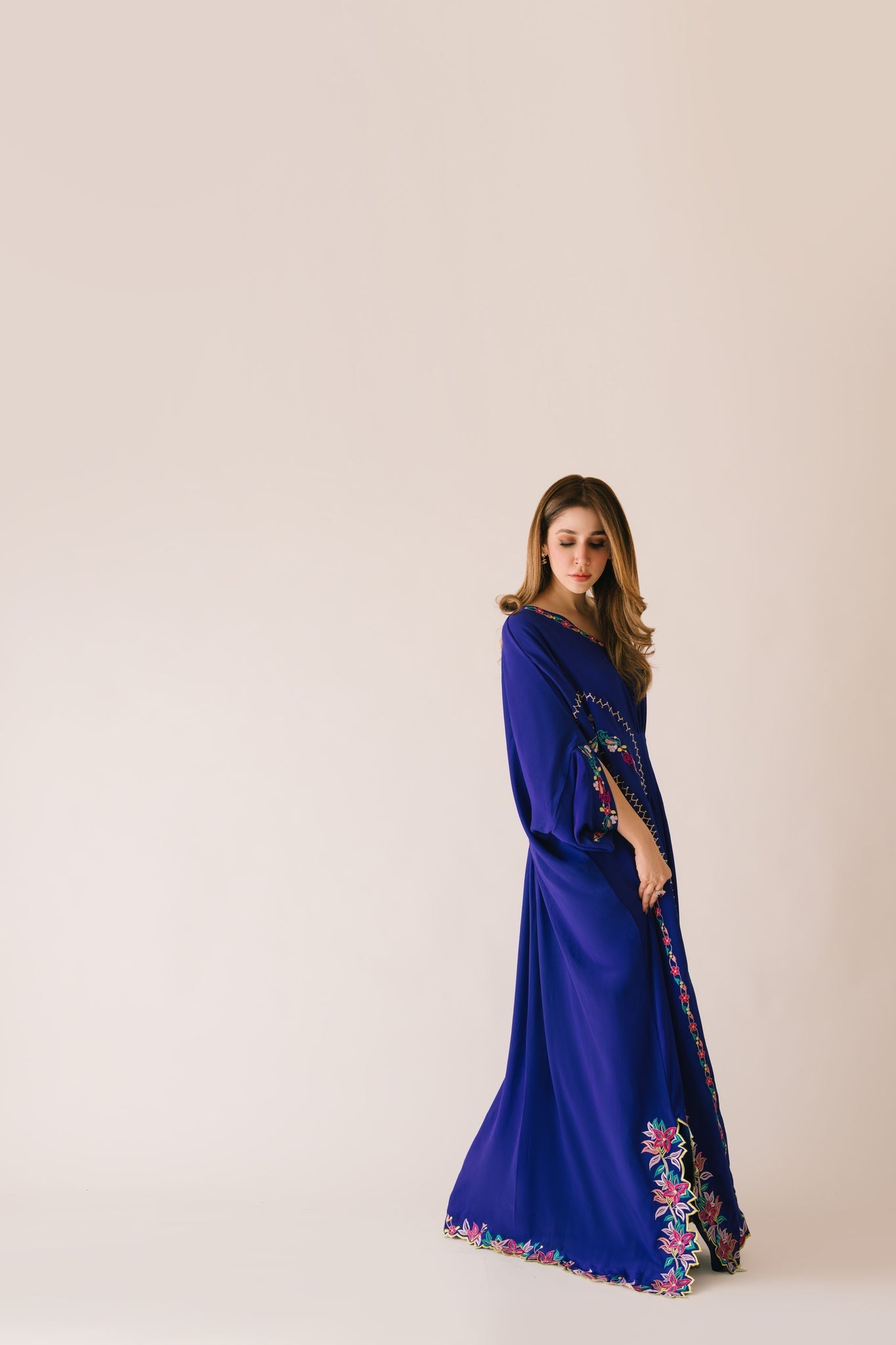 Sammy K | Aadat Festive Edition | Blue Bell Caftan by Sammy K - Designer Dress  - Type : Ladies Clothes - Available at Libayah - 100% Original 