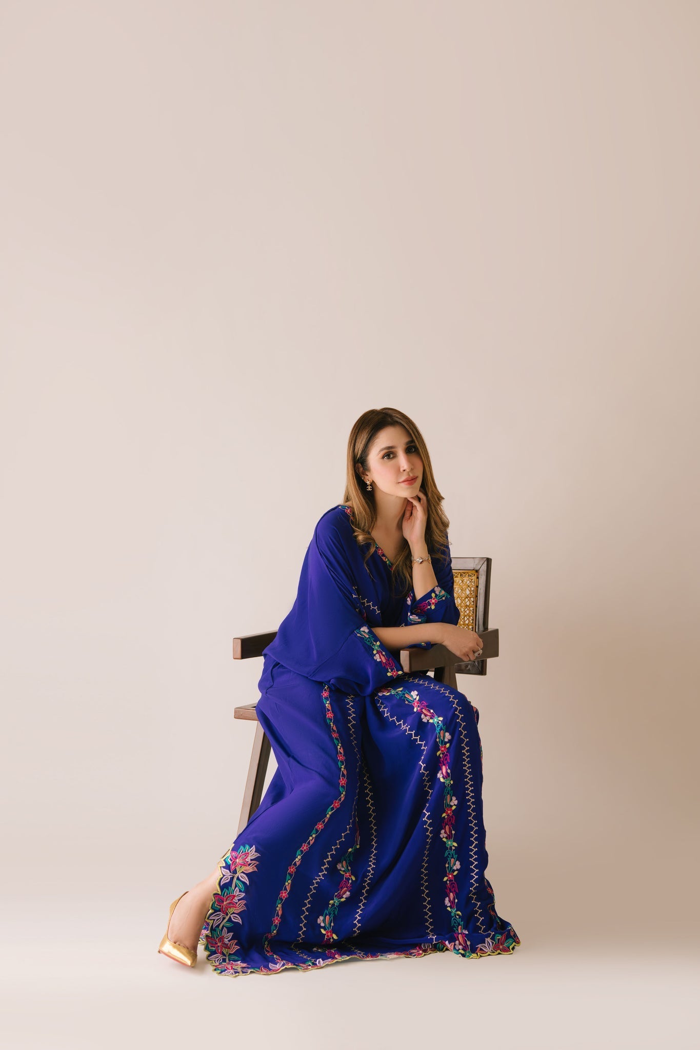 Sammy K | Aadat Festive Edition | Blue Bell Caftan by Sammy K - Designer Dress  - Type : Ladies Clothes - Available at Libayah - 100% Original 