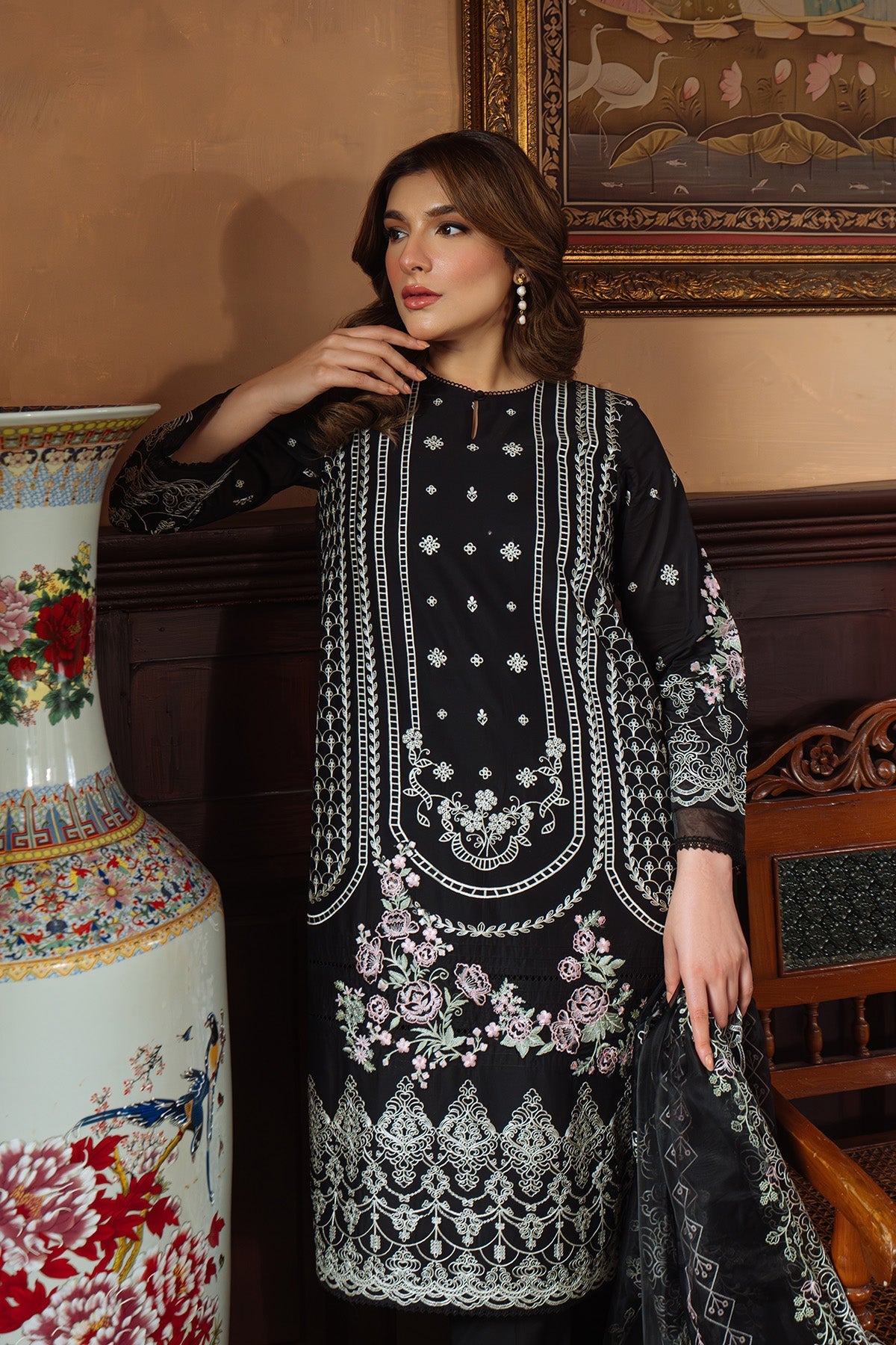 Sahar | Festive Edit Ready to Wear | Raven Poise - RTW by Sahar - Designer Dress - Type: Ladies Clothes - Available at Libayah - 100% Original