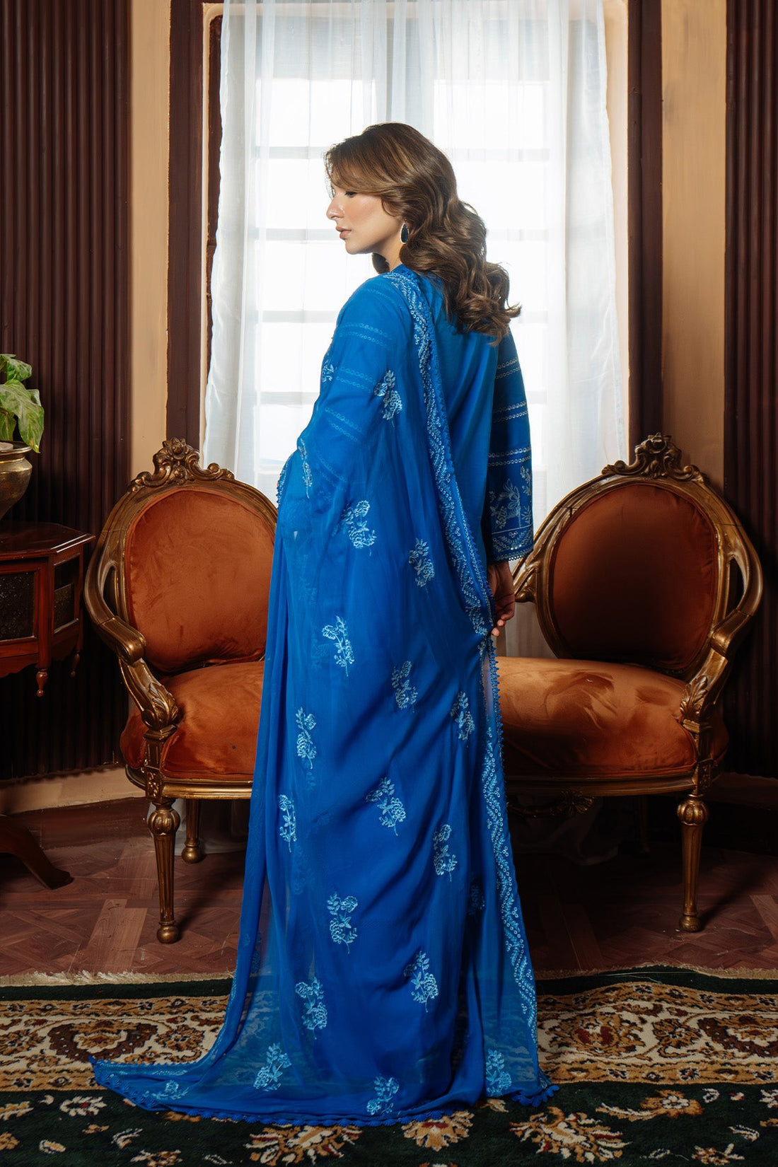 Sahar | Festive Edit Ready to Wear | Moroccan Blue - RTW by Sahar - Designer Dress - Type: Ladies Clothes - Available at Libayah - 100% Original