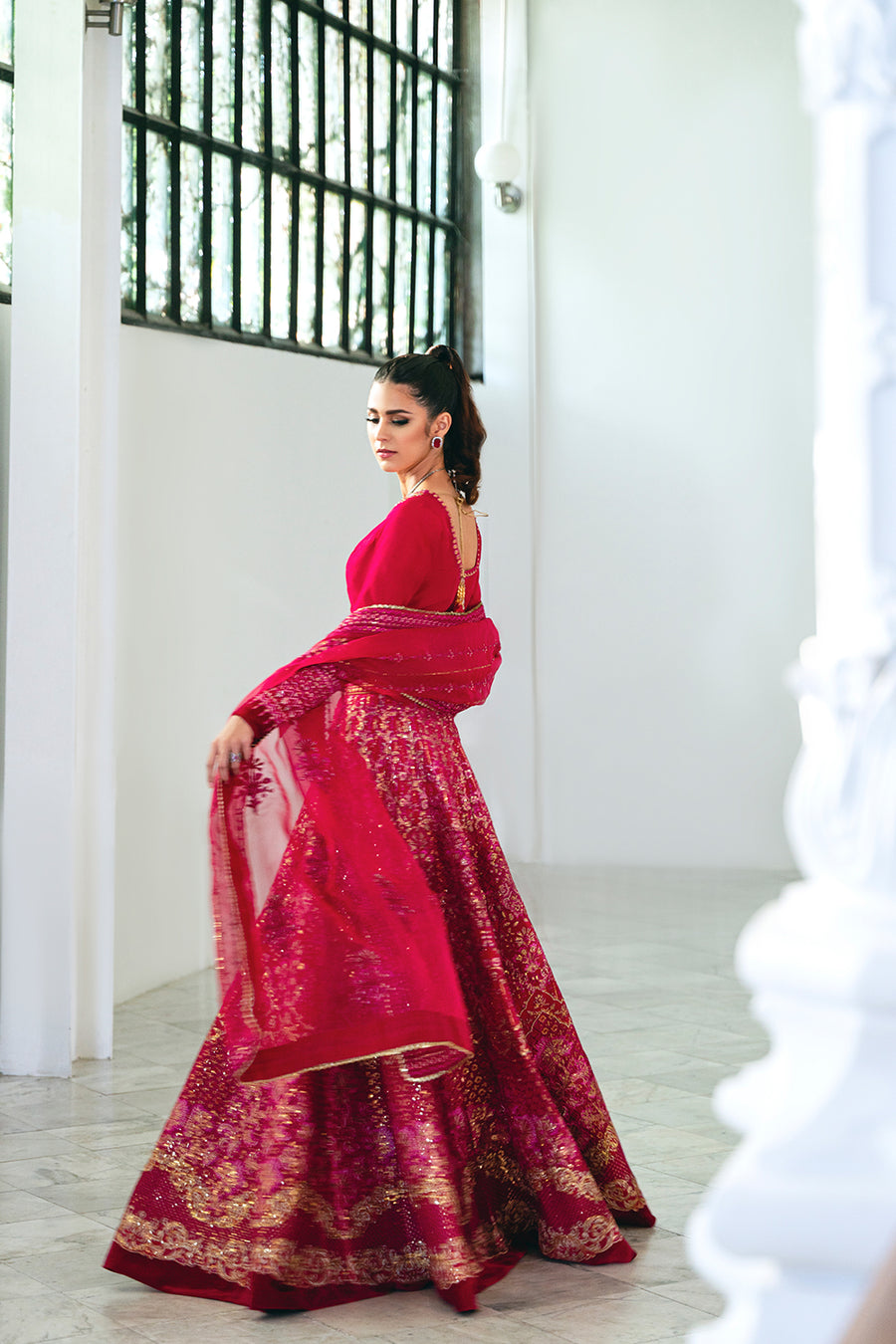 Saira Rizwan | Naqsh Festive 2024 | SRN24-04 SHARMAS by Saira Rizwan - Designer Dress - Type: Ladies Clothes - Available at Libayah - 100% Original