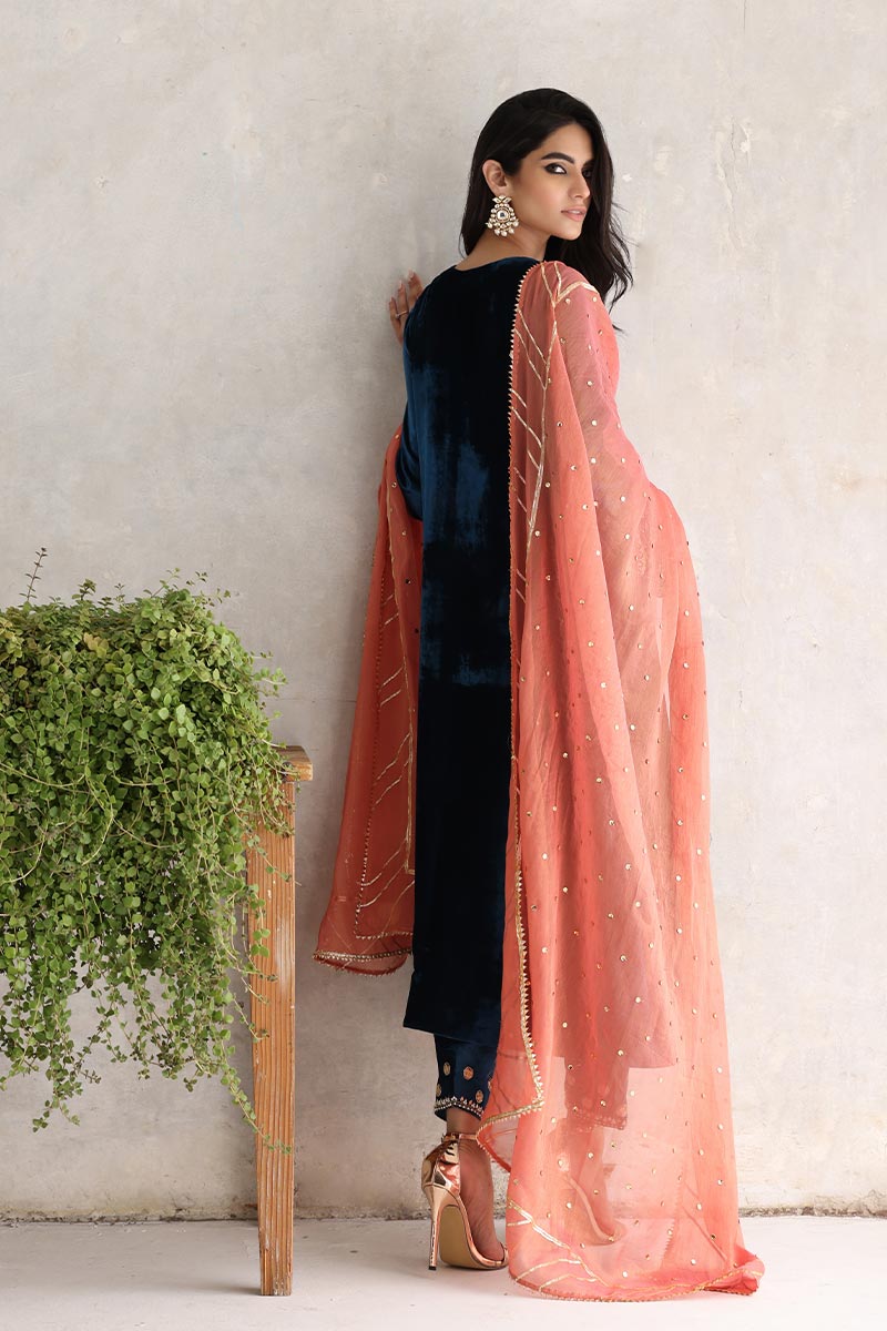 Sana Abbas | Velvet Formals | NINA by Sana Abbas - Designer Dress - Type: Ladies Clothes - Available at Libayah - 100% Original
