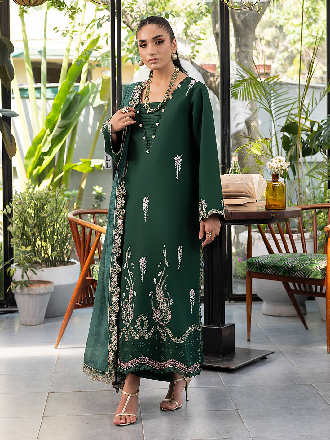 Izel | Meadow Muse Embroidered Lawn 25 | NOORE by Izel - Designer Dress - Type: Ladies Clothes - Available at Libayah - 100% Original