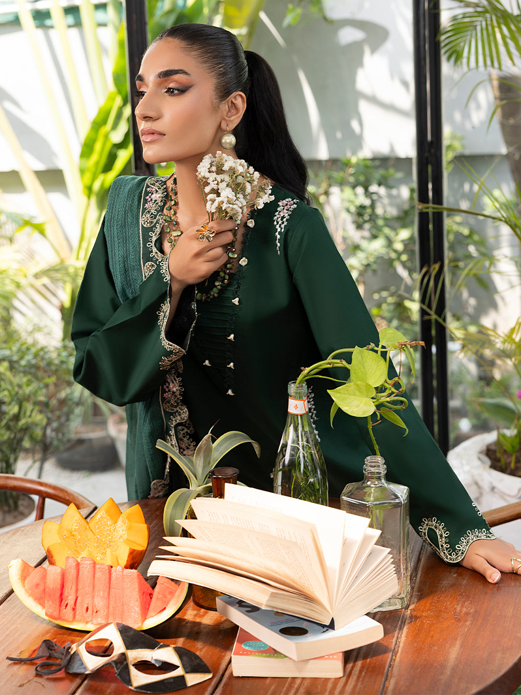 Izel | Meadow Muse Embroidered Lawn 25 | NOORE by Izel - Designer Dress - Type: Ladies Clothes - Available at Libayah - 100% Original