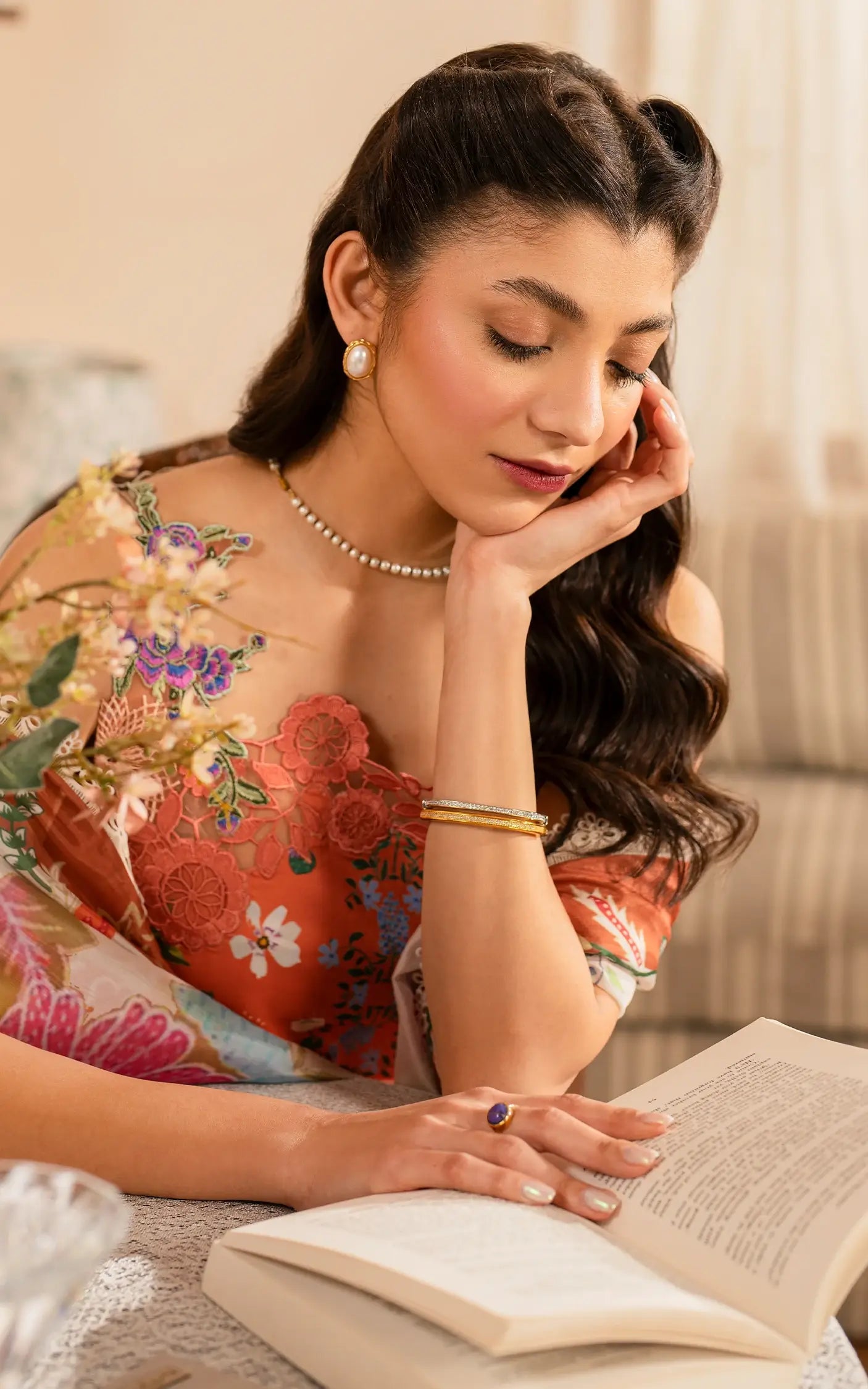 Asifa and Nabeel | Meraki Vintage 25 | Naranji (MVL25-01) by Asifa and Nabeel - Designer Dress - Type: Ladies Clothes - Available at Libayah - 100% Original