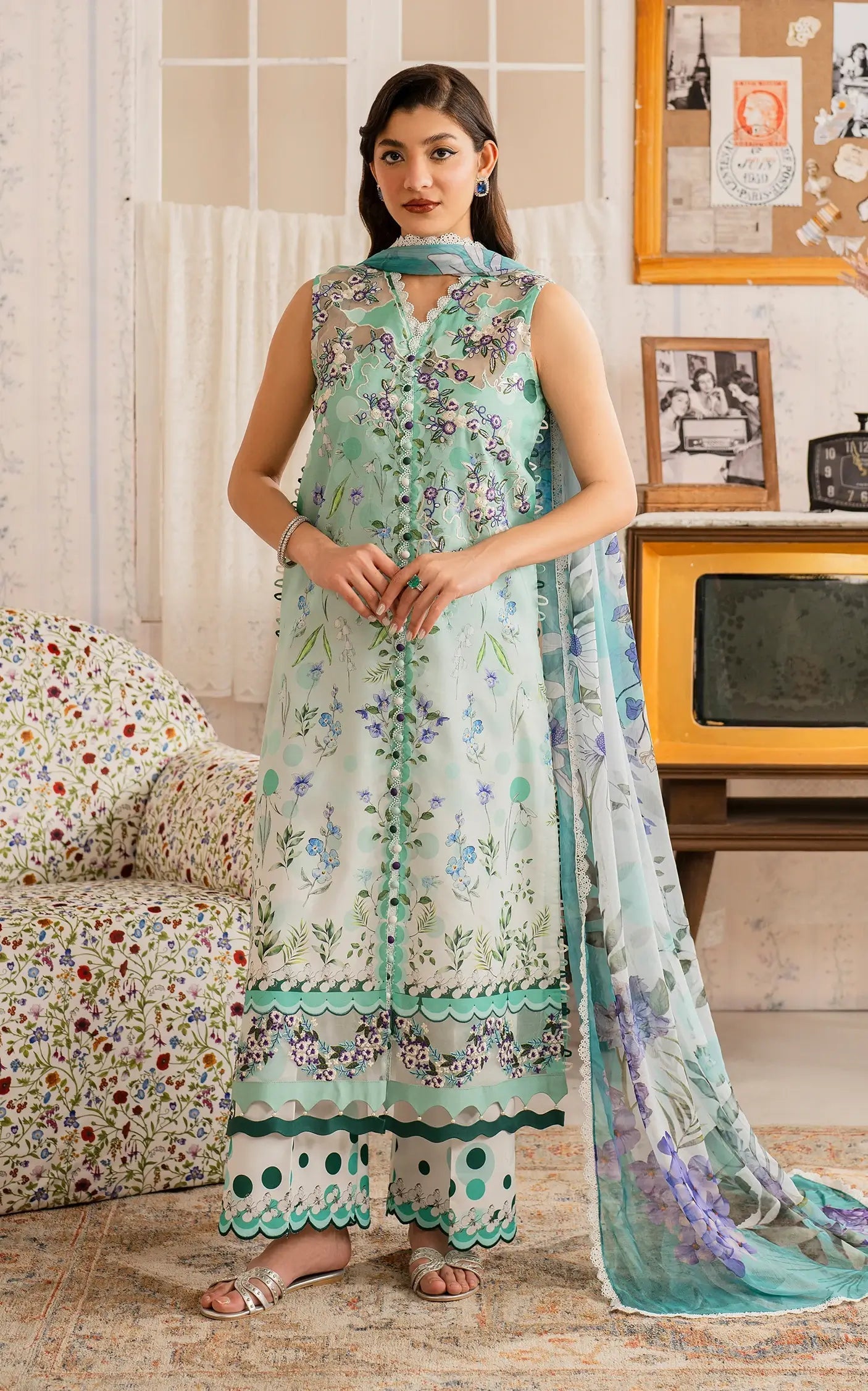 Asifa and Nabeel | Meraki Vintage 25 | Nazneen (MVL25-15) by Asifa and Nabeel - Designer Dress - Type: Ladies Clothes - Available at Libayah - 100% Original
