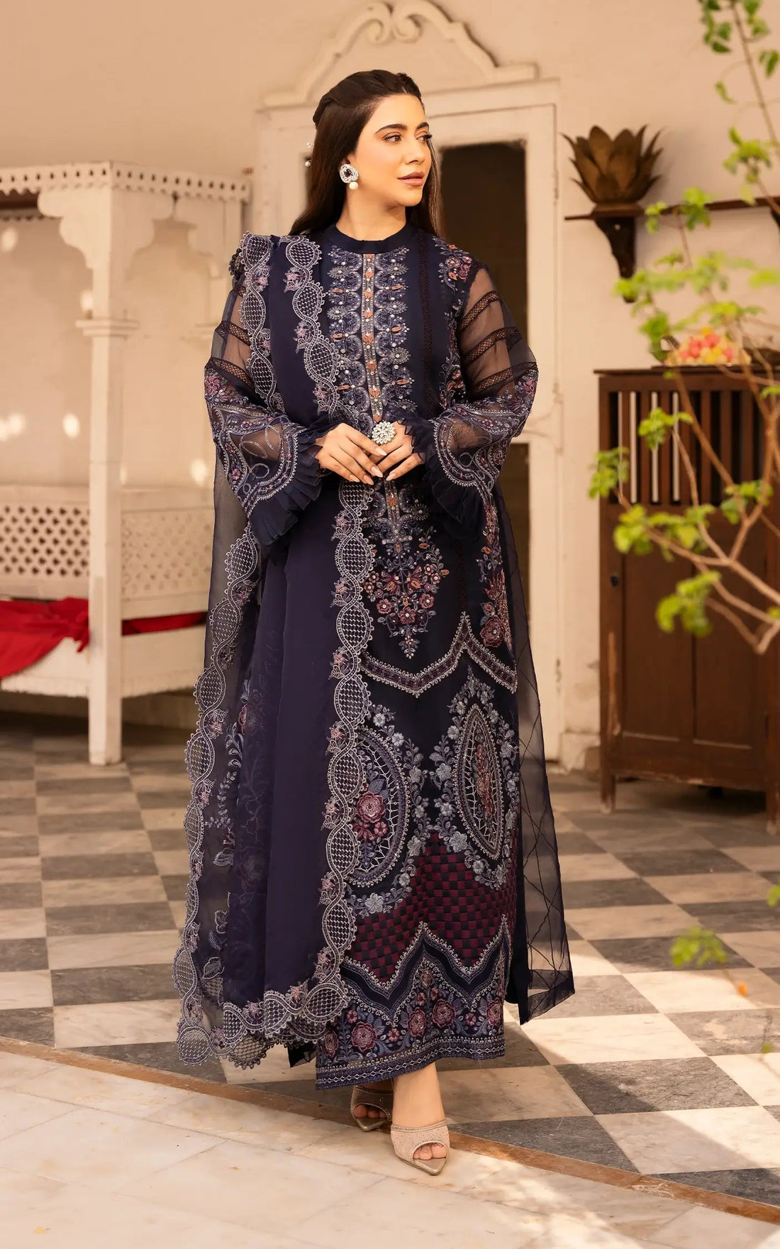 Asifa and Nabeel | Sunehri Eid 25 | Neelum-(SEF25-05) by Asifa and Nabeel - Designer Dress - Type: Ladies Clothes - Available at Libayah - 100% Original