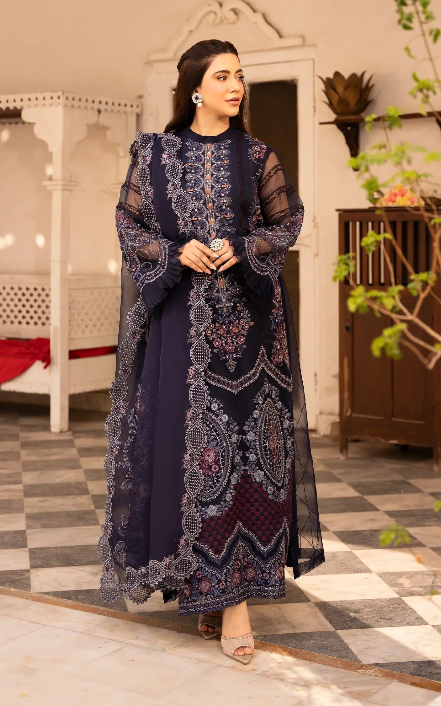 Asifa and Nabeel | Sunehri Eid 25 | Neelum-(SEF25-05) by Asifa and Nabeel - Designer Dress - Type: Ladies Clothes - Available at Libayah - 100% Original