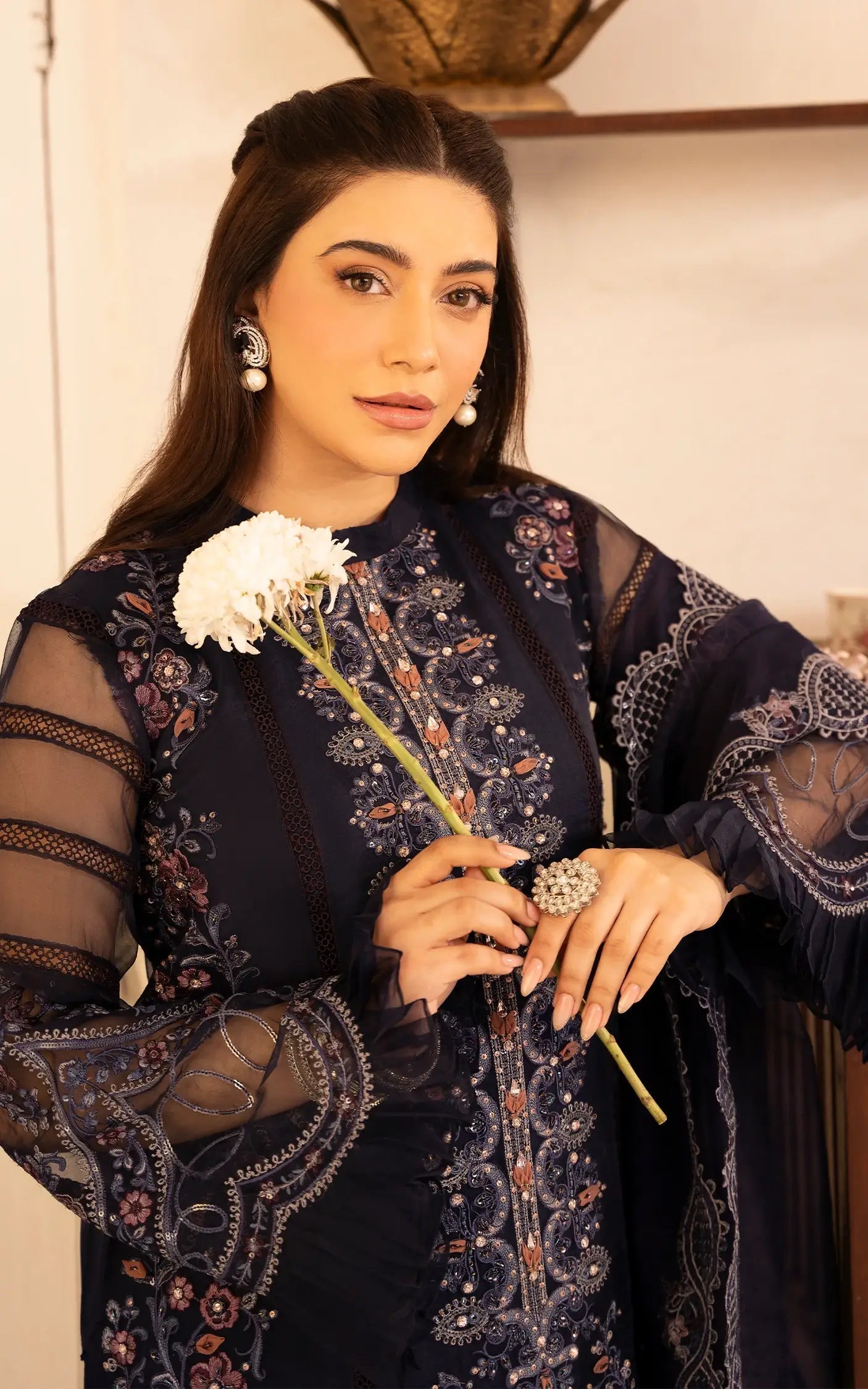 Asifa and Nabeel | Sunehri Eid 25 | Neelum-(SEF25-05) by Asifa and Nabeel - Designer Dress - Type: Ladies Clothes - Available at Libayah - 100% Original