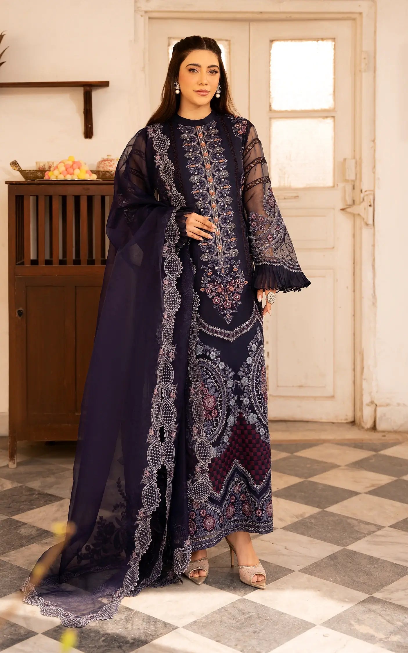 Asifa and Nabeel | Sunehri Eid 25 | Neelum-(SEF25-05) by Asifa and Nabeel - Designer Dress - Type: Ladies Clothes - Available at Libayah - 100% Original