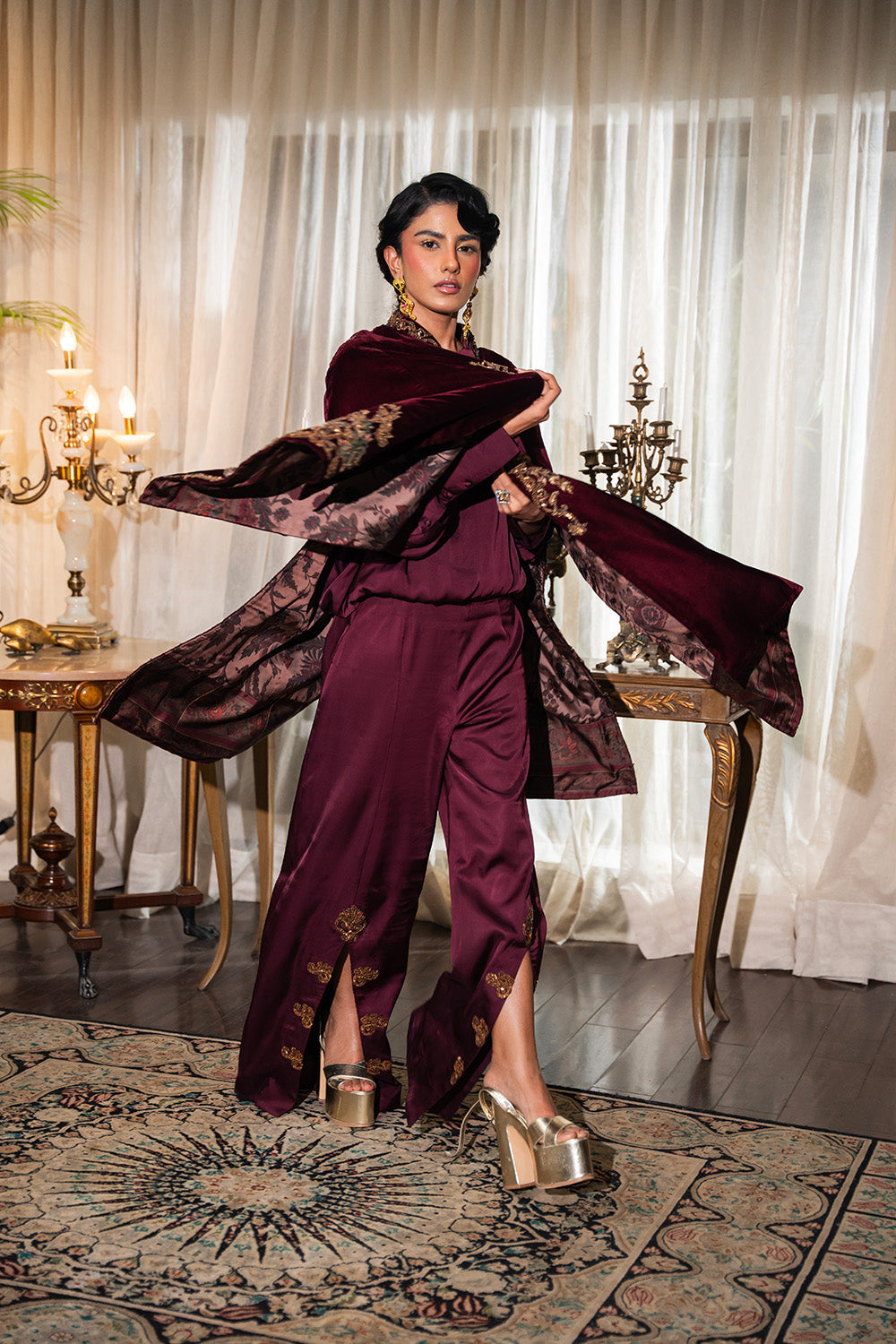 Nilofer Shahid | Aatish the Fire Within | Shiddat (3pc) Aatish The Fire within by Nilofer Shahid - Designer Dress - Type: Ladies Clothes - Available at Libayah - 100% Original