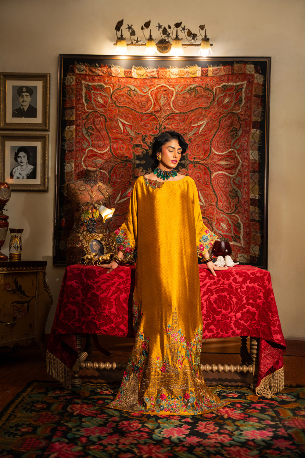 Nilofer Shahid | Aatish the Fire Within | Sunehri (1pc) Aatish The Fire within by Nilofer Shahid - Designer Dress - Type: Ladies Clothes - Available at Libayah - 100% Original