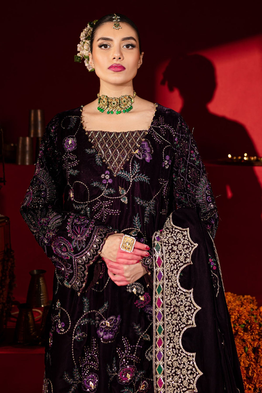 Nureh | Maya Velvet |  NW-91 by Nureh - Designer Dress - Type: Ladies Clothes - Available at Libayah - 100% Original