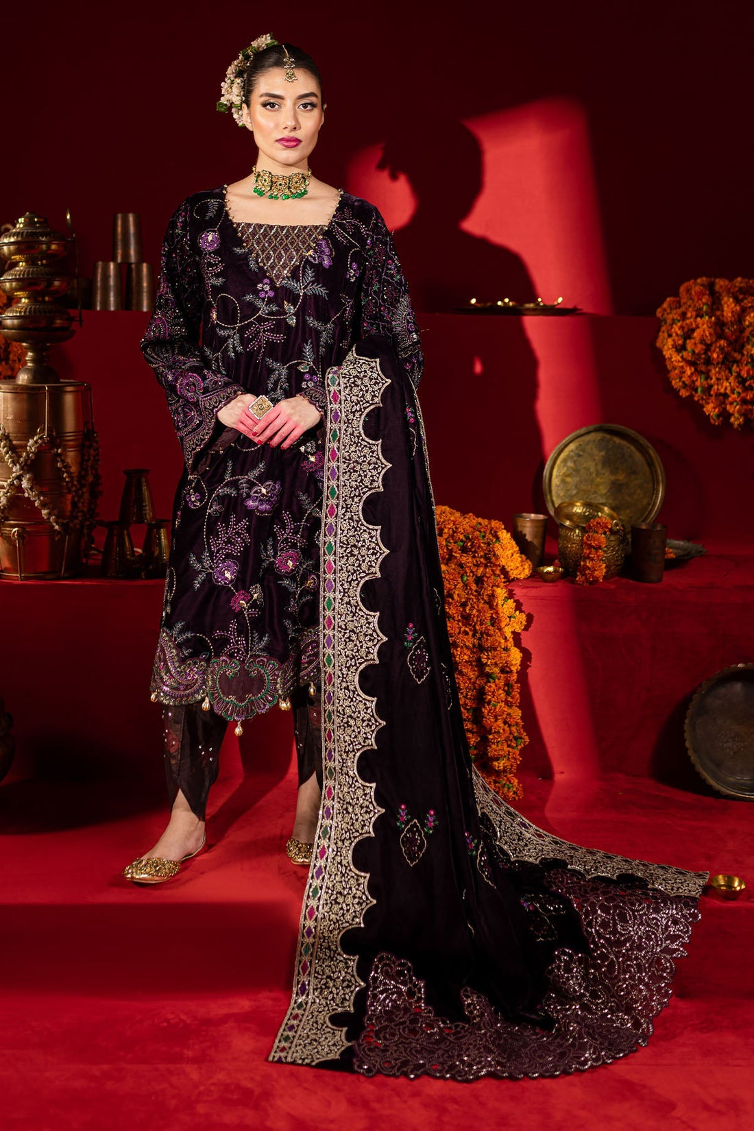 Nureh | Maya Velvet |  NW-91 by Nureh - Designer Dress - Type: Ladies Clothes - Available at Libayah - 100% Original