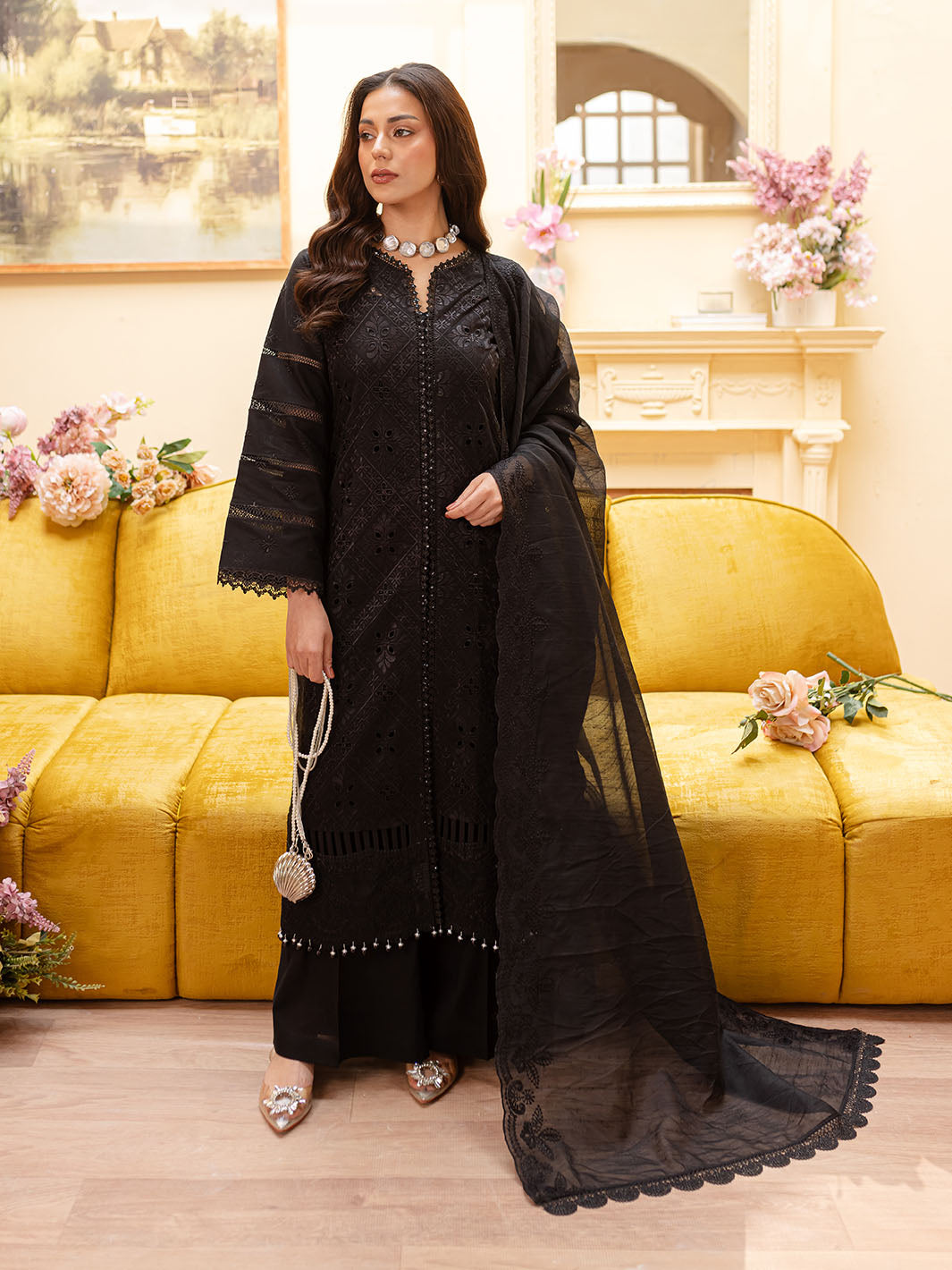 Mahnur | Twilight Luxury Lawn 25 | OBSIDIA by Mahnur - Designer Dress - Type: Ladies Clothes - Available at Libayah - 100% Original