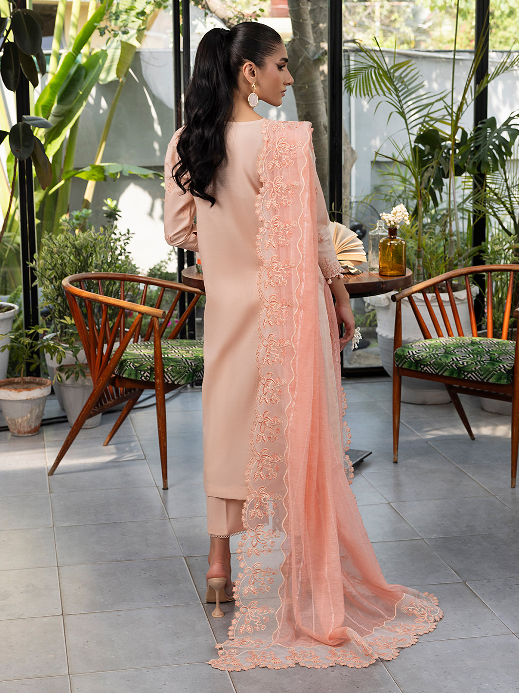 Izel | Meadow Muse Embroidered Lawn 25 | PEACHLIGHT by Izel - Designer Dress - Type: Ladies Clothes - Available at Libayah - 100% Original