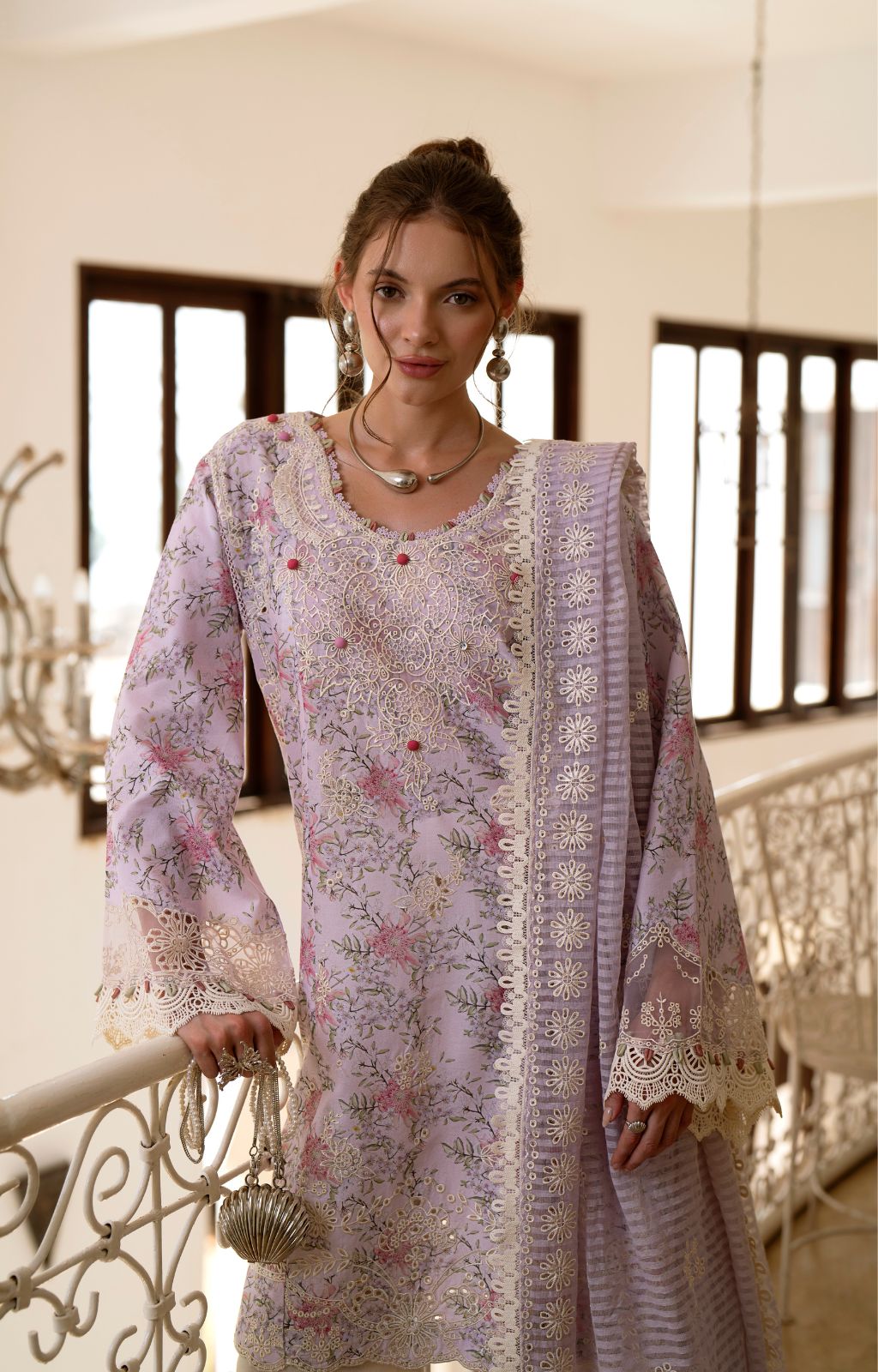 AJR Couture | Printakari Lawn 25 | Pearl by AJR Couture - Designer Dress - Type: Ladies Clothes - Available at Libayah - 100% Original