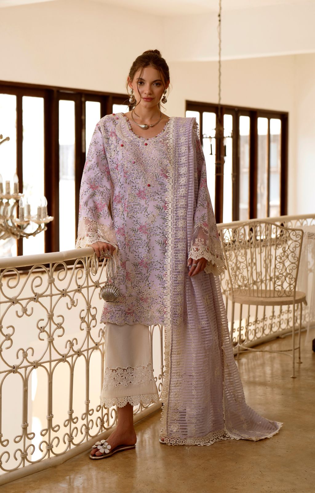 AJR Couture | Printakari Lawn 25 | Pearl by AJR Couture - Designer Dress - Type: Ladies Clothes - Available at Libayah - 100% Original