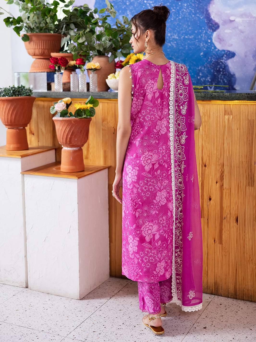Mahnur | After Hours Luxury Lawn 25 | Peach Bellini by Mahnur - Designer Dress - Type: Ladies Clothes - Available at Libayah - 100% Original