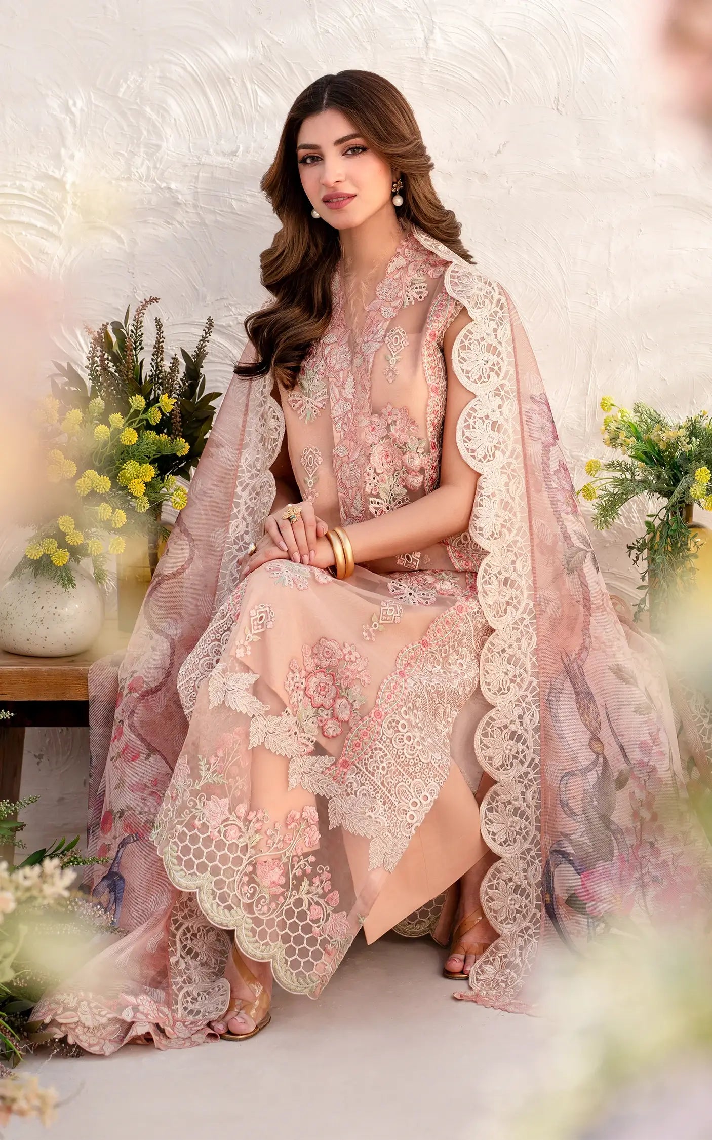 Asifa and Nabeel | Azalia Sumemr 25 | Peony (AZL25-01) by Asifa and Nabeel - Designer Dress - Type: Ladies Clothes - Available at Libayah - 100% Original