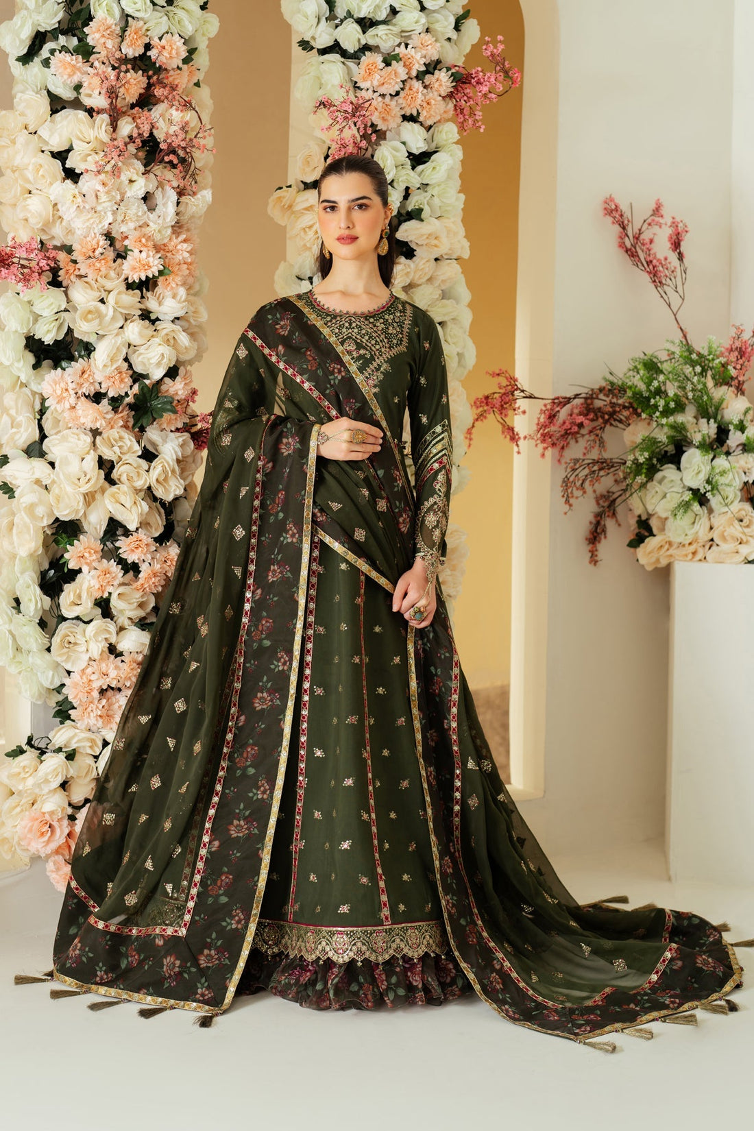 Alizeh | Luxury Raw Silk | AF-RS-03-PINE by Alizeh - Designer Dress - Type: Ladies Clothes - Available at Libayah - 100% Original