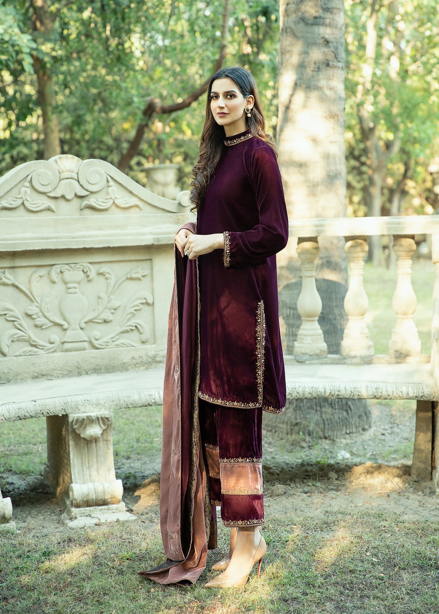 Purple Haze | Velvet Formals |   Rosewood Velvet by Purple Haze - Designer Dress - Type: Ladies Clothes - Available at Libayah - 100% Original