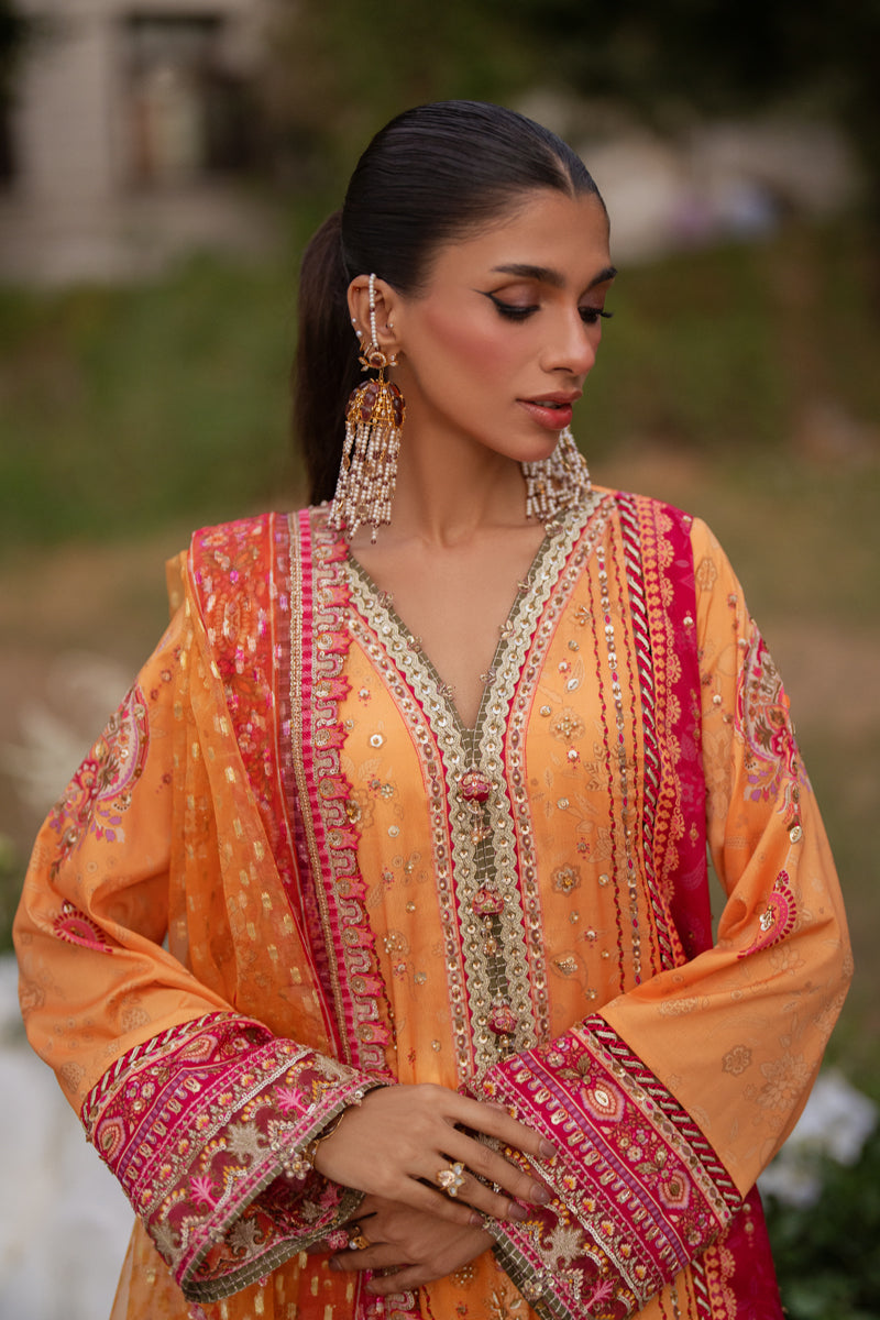 Qalamkar | Luxe Silk |  UA-05 FIORE by Qalamkar - Designer Dress - Type: Ladies Clothes - Available at Libayah - 100% Original