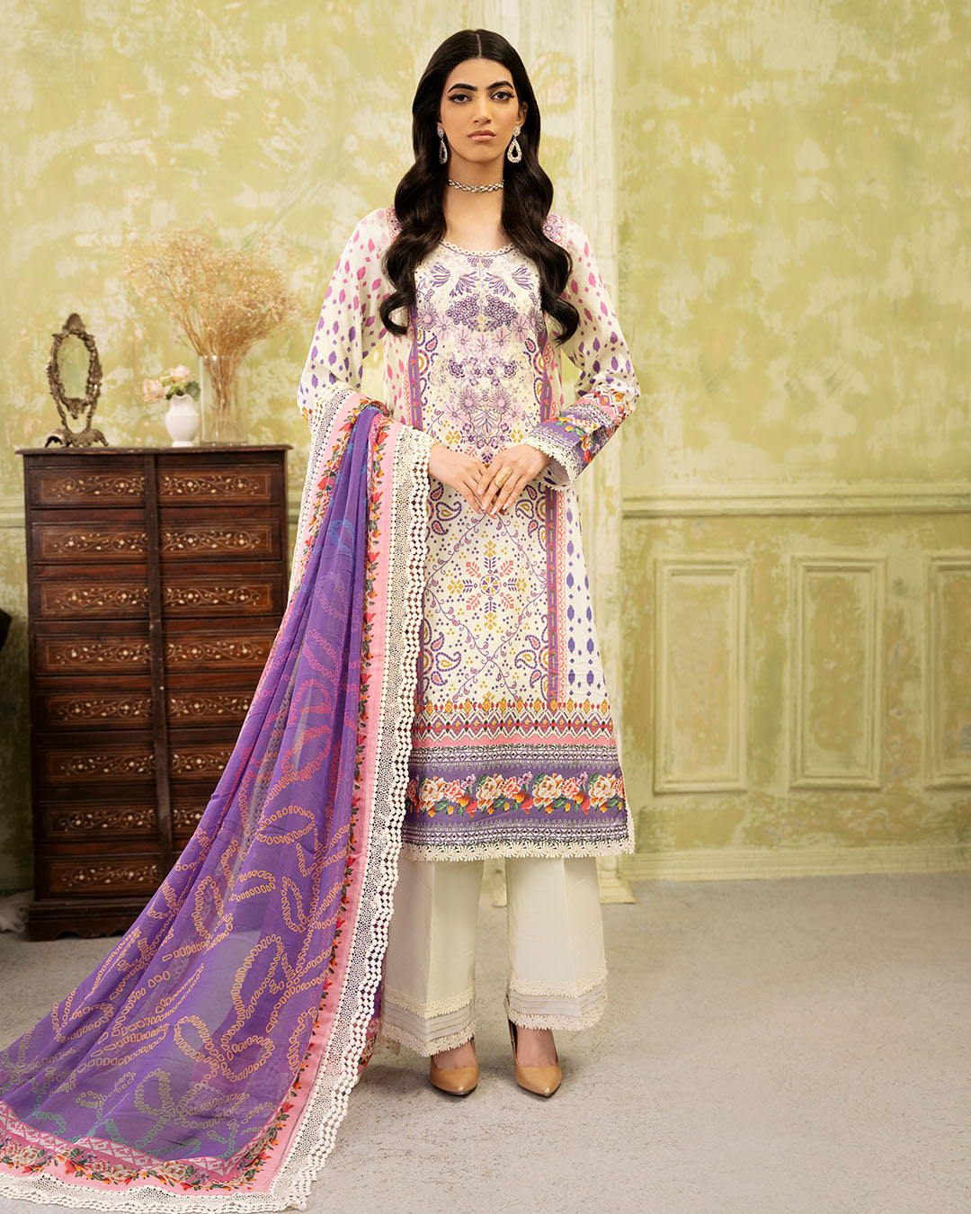 Roheenaz | Flora Printed Lawn | Evangeline by Roheenaz - Designer Dress - Type: Ladies Clothes - Available at Libayah - 100% Original