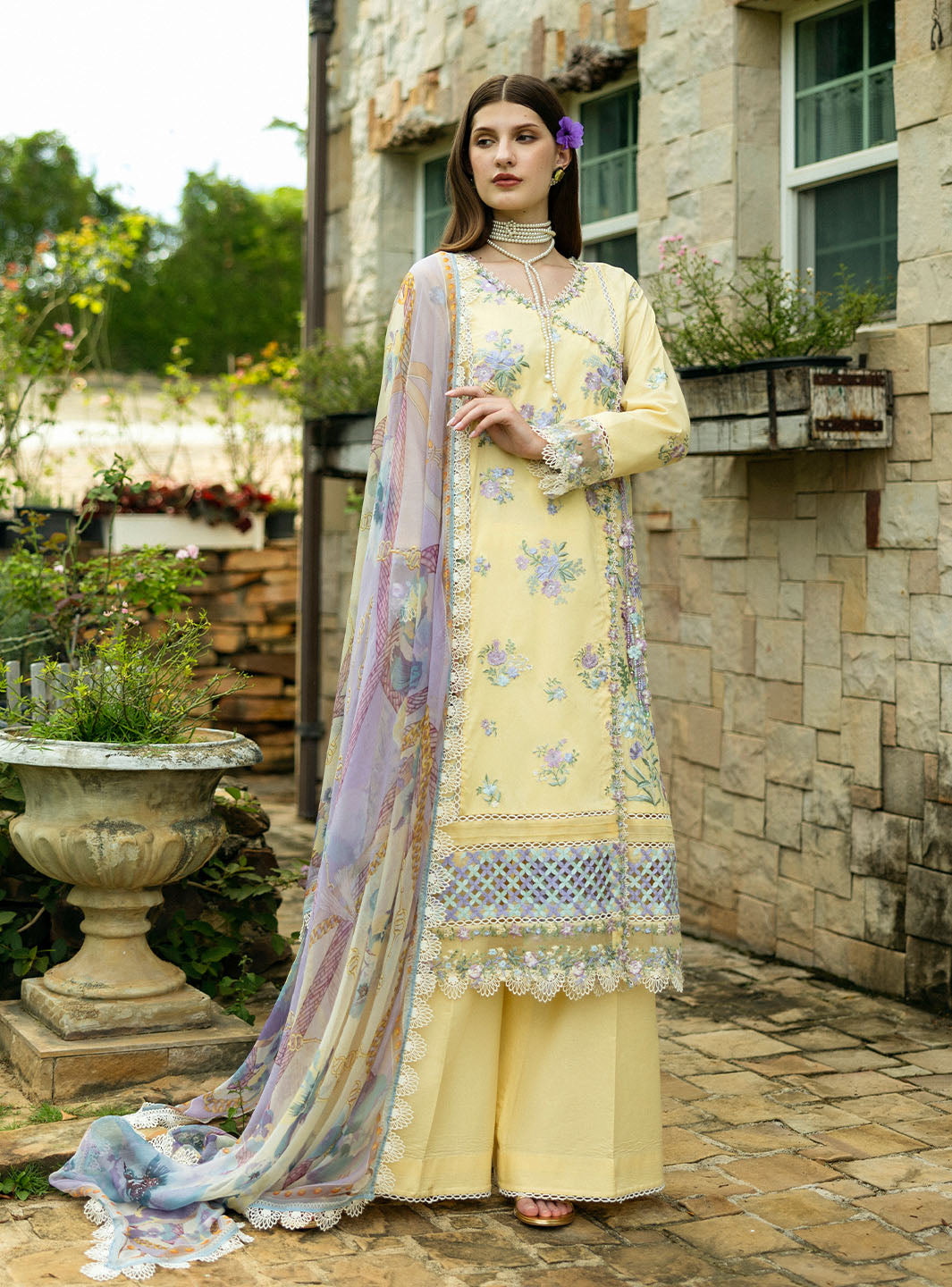 Roheenaz | Flanerie Lawn 25 | Gisele-4A by Roheenaz - Designer Dress - Type: Ladies Clothes - Available at Libayah - 100% Original