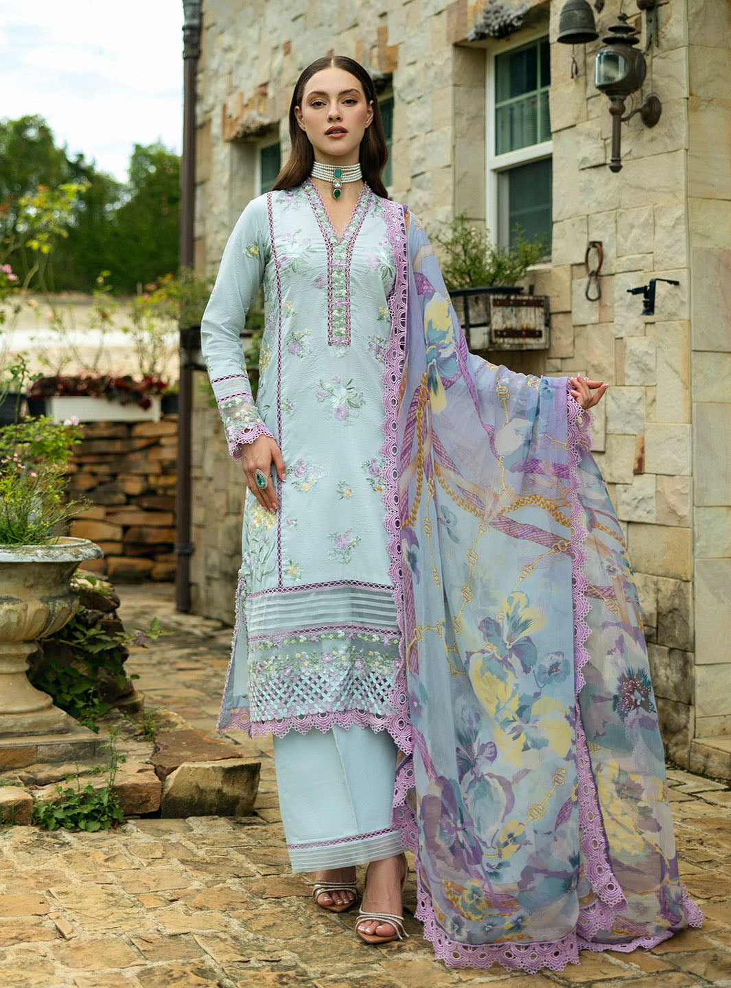 Roheenaz | Flanerie Lawn 25 | Emilie-4B by Roheenaz - Designer Dress - Type: Ladies Clothes - Available at Libayah - 100% Original