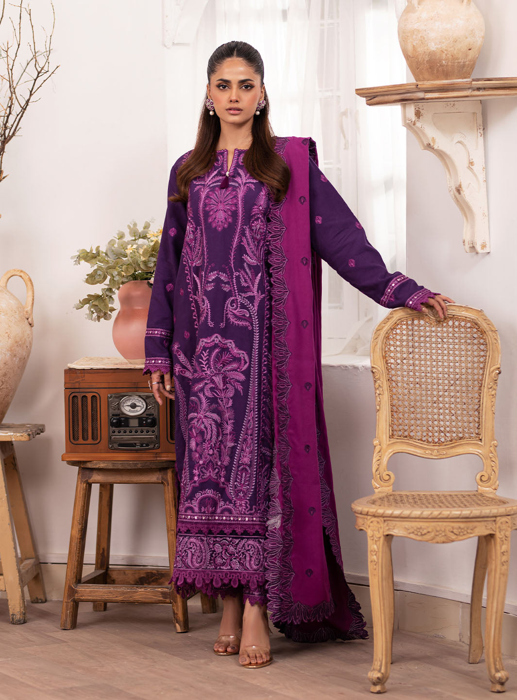 Roheenaz | Meraki Winter Collection | Naomi by Roheenaz - Designer Dress - Type: Ladies Clothes - Available at Libayah - 100% Original