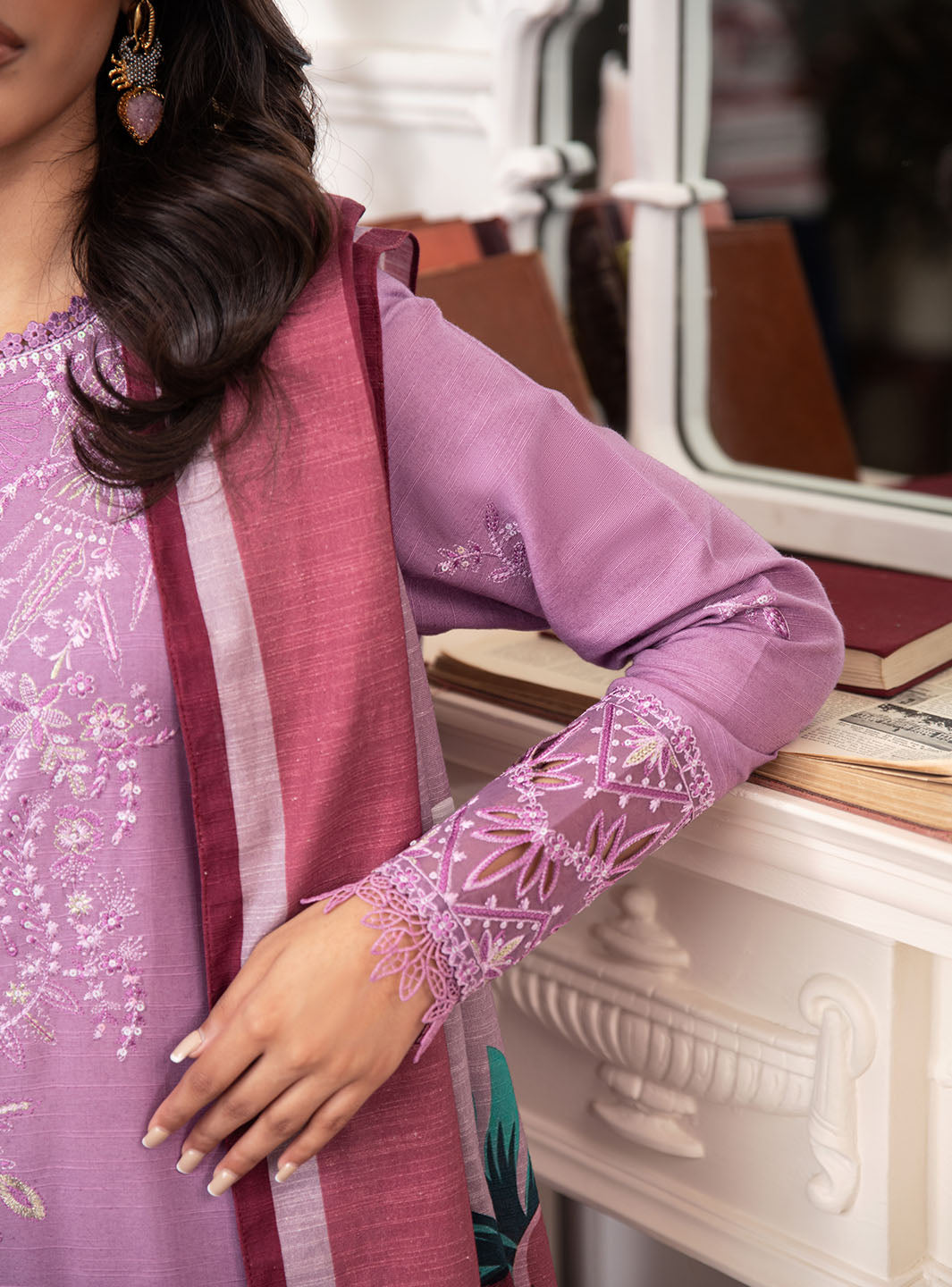Roheenaz | Meraki Winter Collection | Mauve by Roheenaz - Designer Dress - Type: Ladies Clothes - Available at Libayah - 100% Original