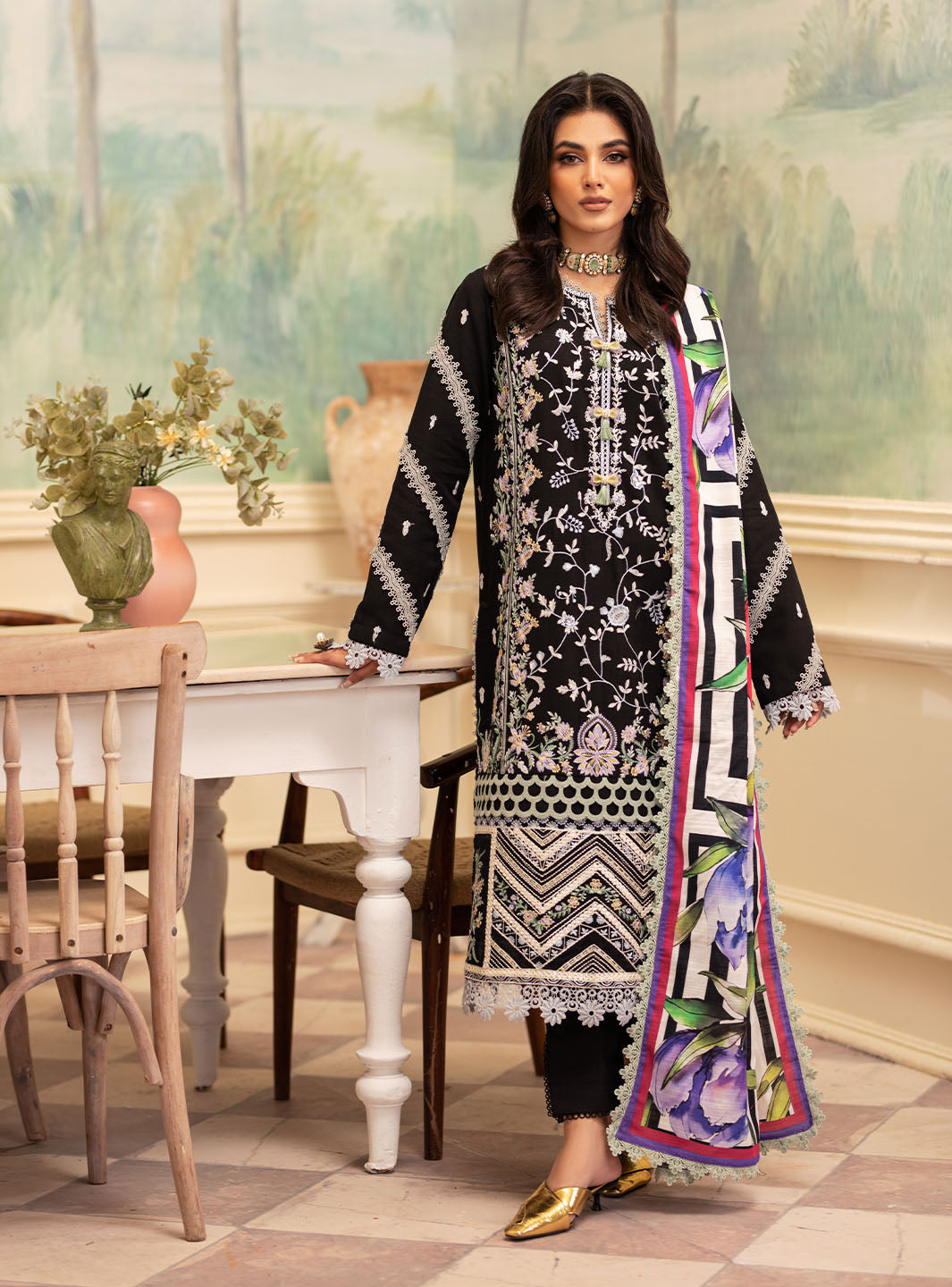Roheenaz | Meraki Winter Collection | Rowan by Roheenaz - Designer Dress - Type: Ladies Clothes - Available at Libayah - 100% Original